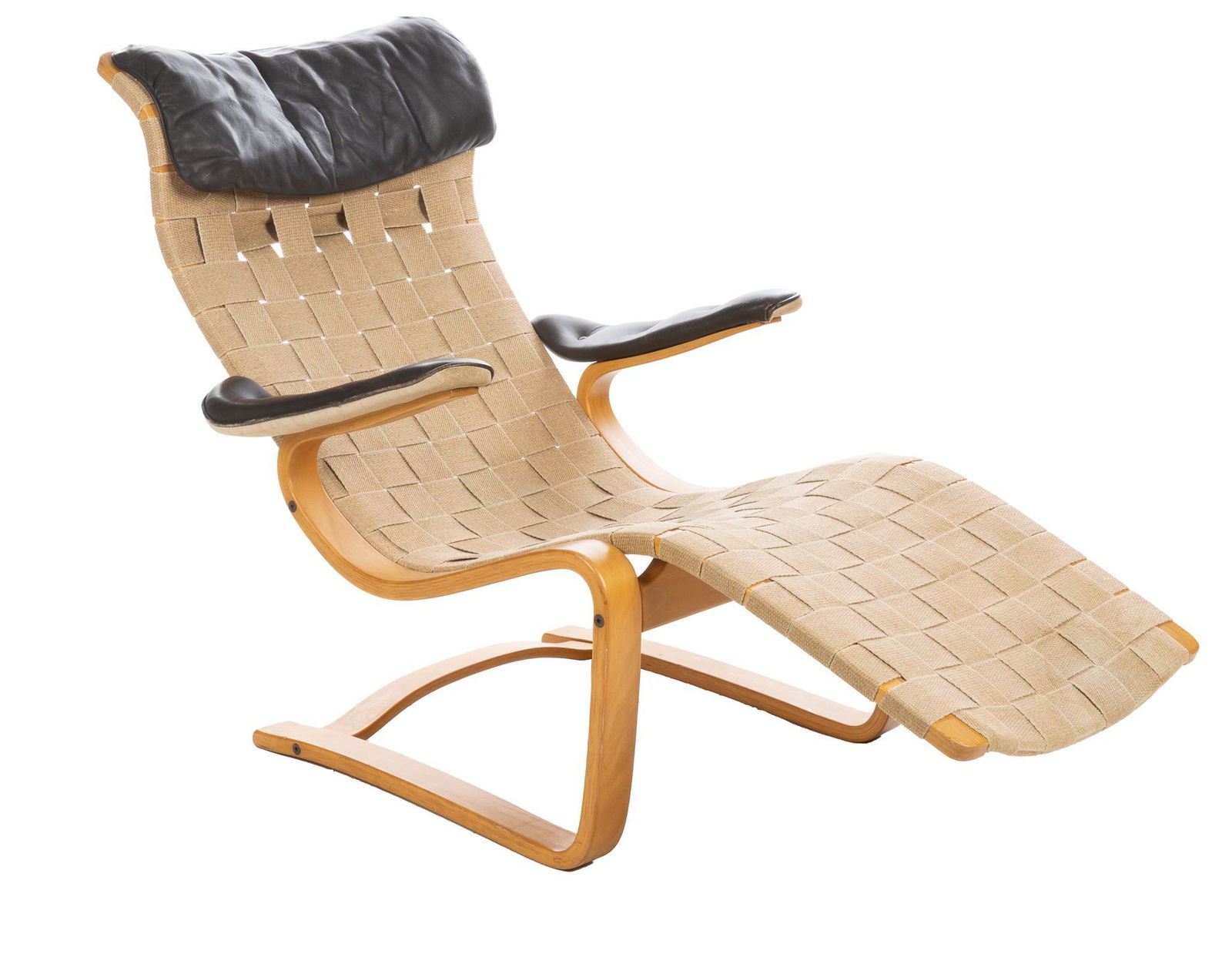 After Alvar Aalto (1898-1976, FIN), Danish Mid-Century Chaise Lounge (1 of 4)