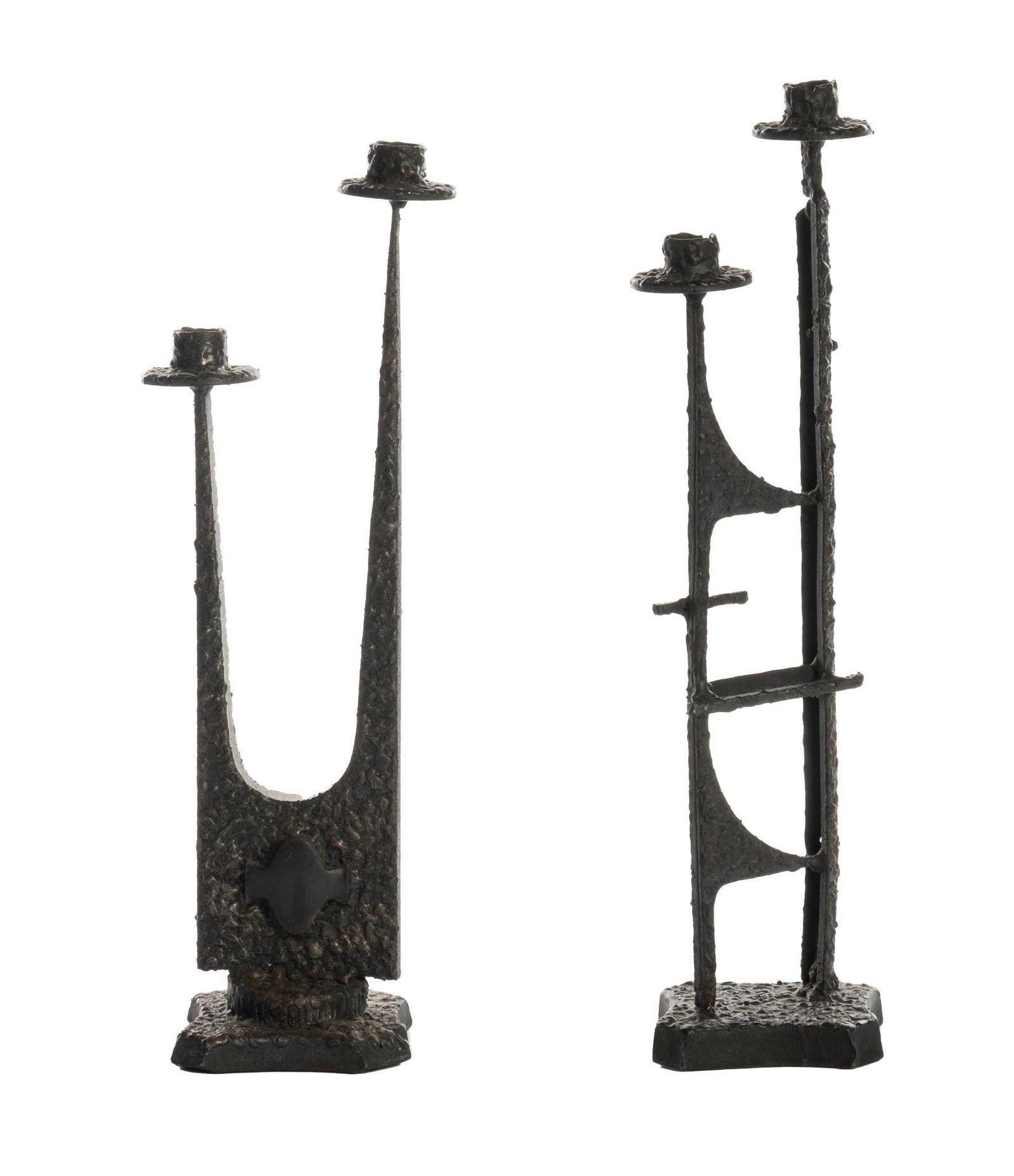 Pair of Mid-Century Brutalist Candelabras (1 of 4)