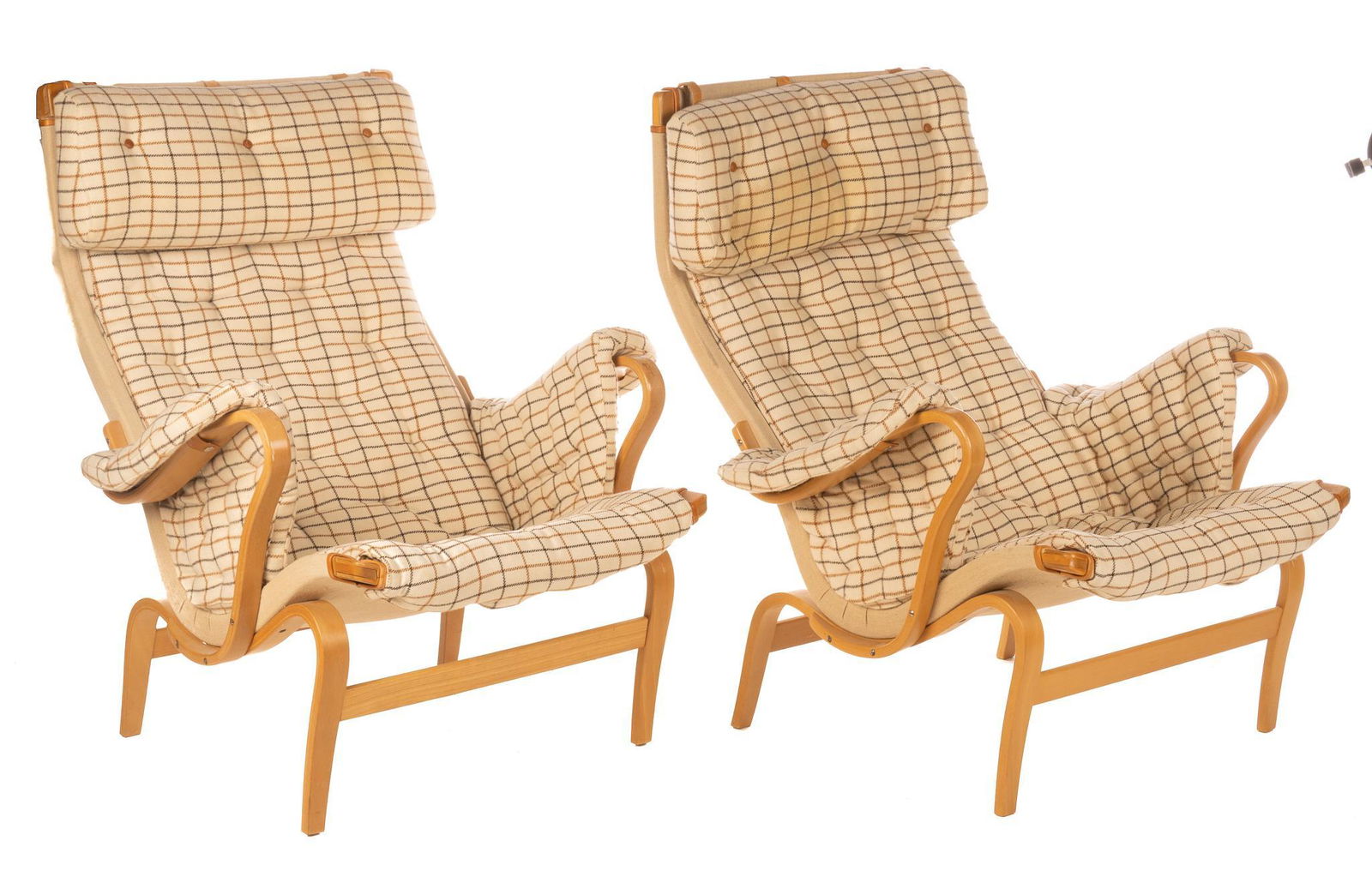 Pair of Bruno Mathsson (1907-1988, SWE) "Pernilla" Armchairs (1 of 4)