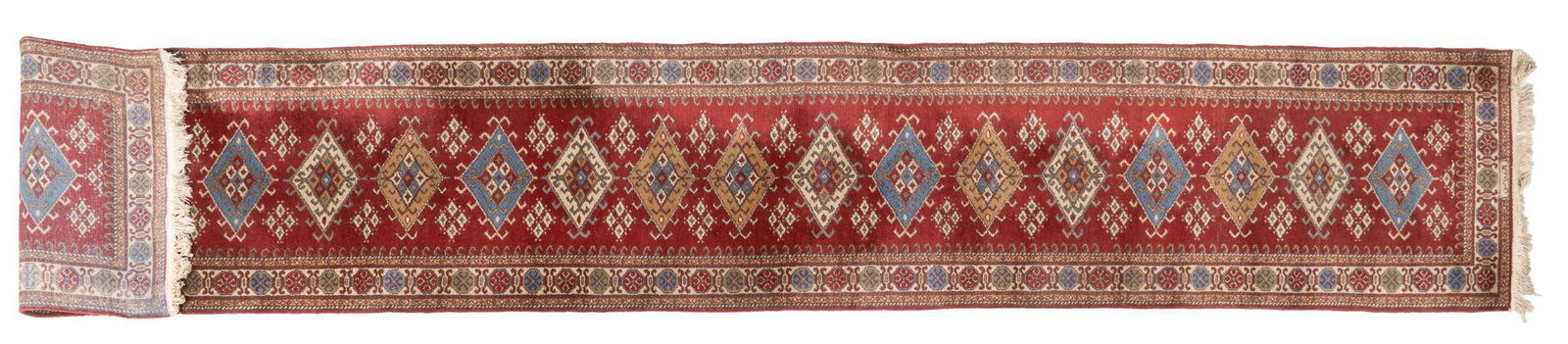 Hand-Made Afghan Shirvan Style Runner Rug, 16'2" x 2'8" (1 of 3)