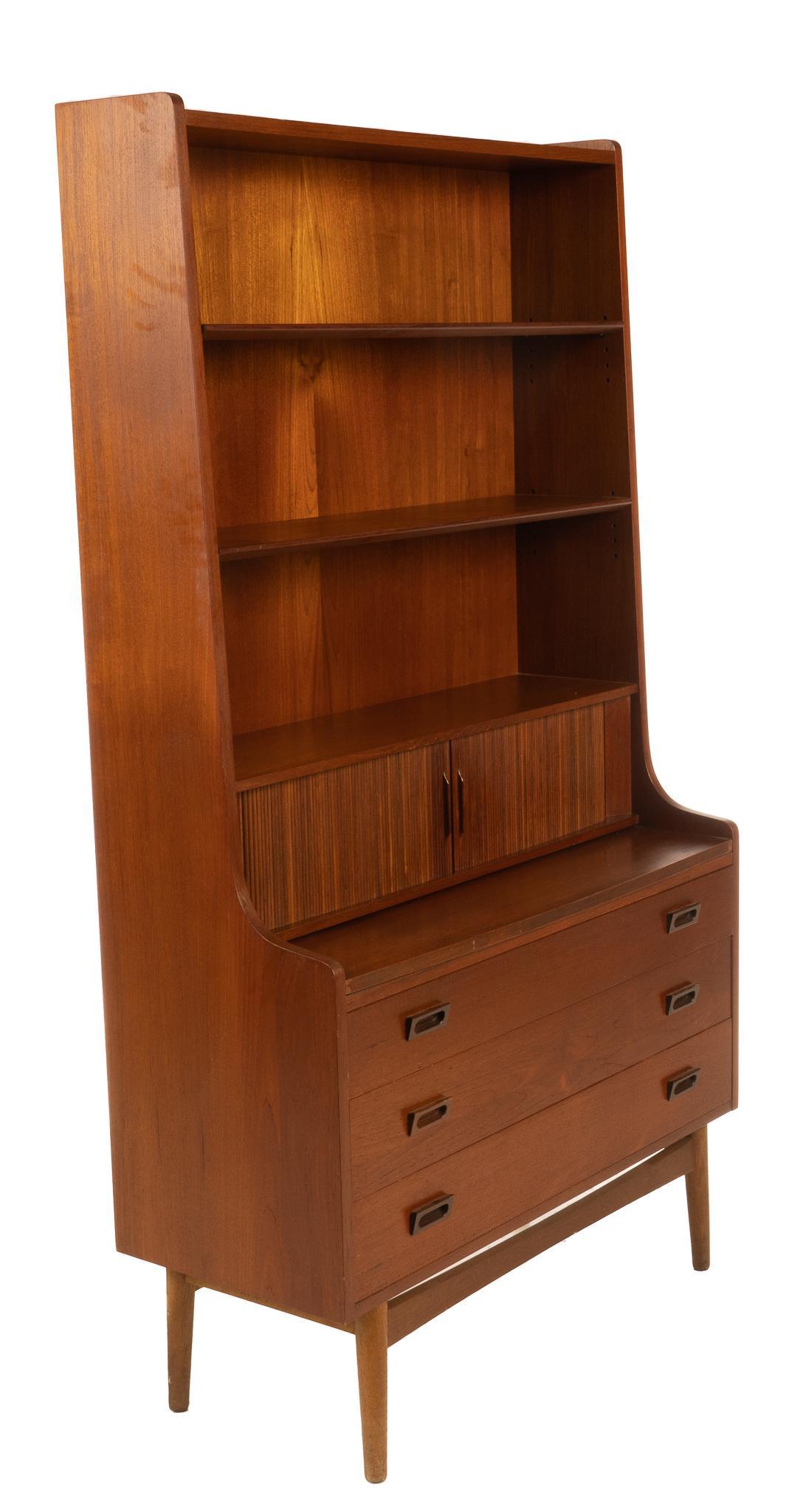 Danish Mid-Century Two-Tiered Secretary (1 of 6)