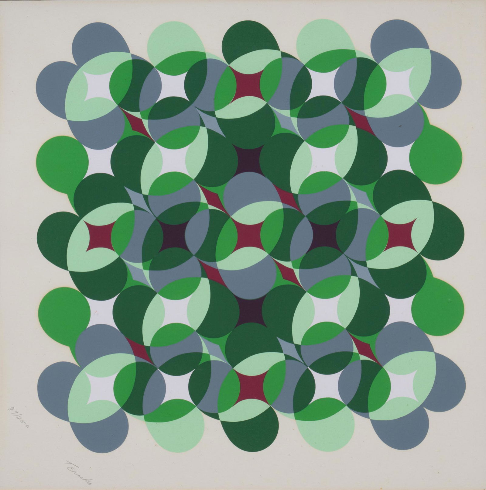 Teruko, Green Abstract Print (1 of 5)