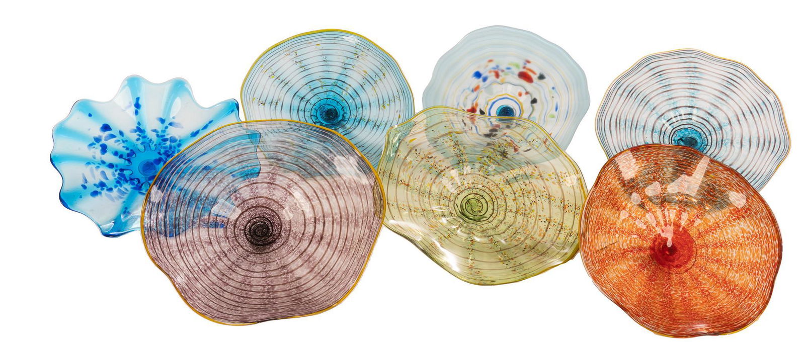 Set of (7) Garcia Art Glass Wall Decorations (1 of 6)