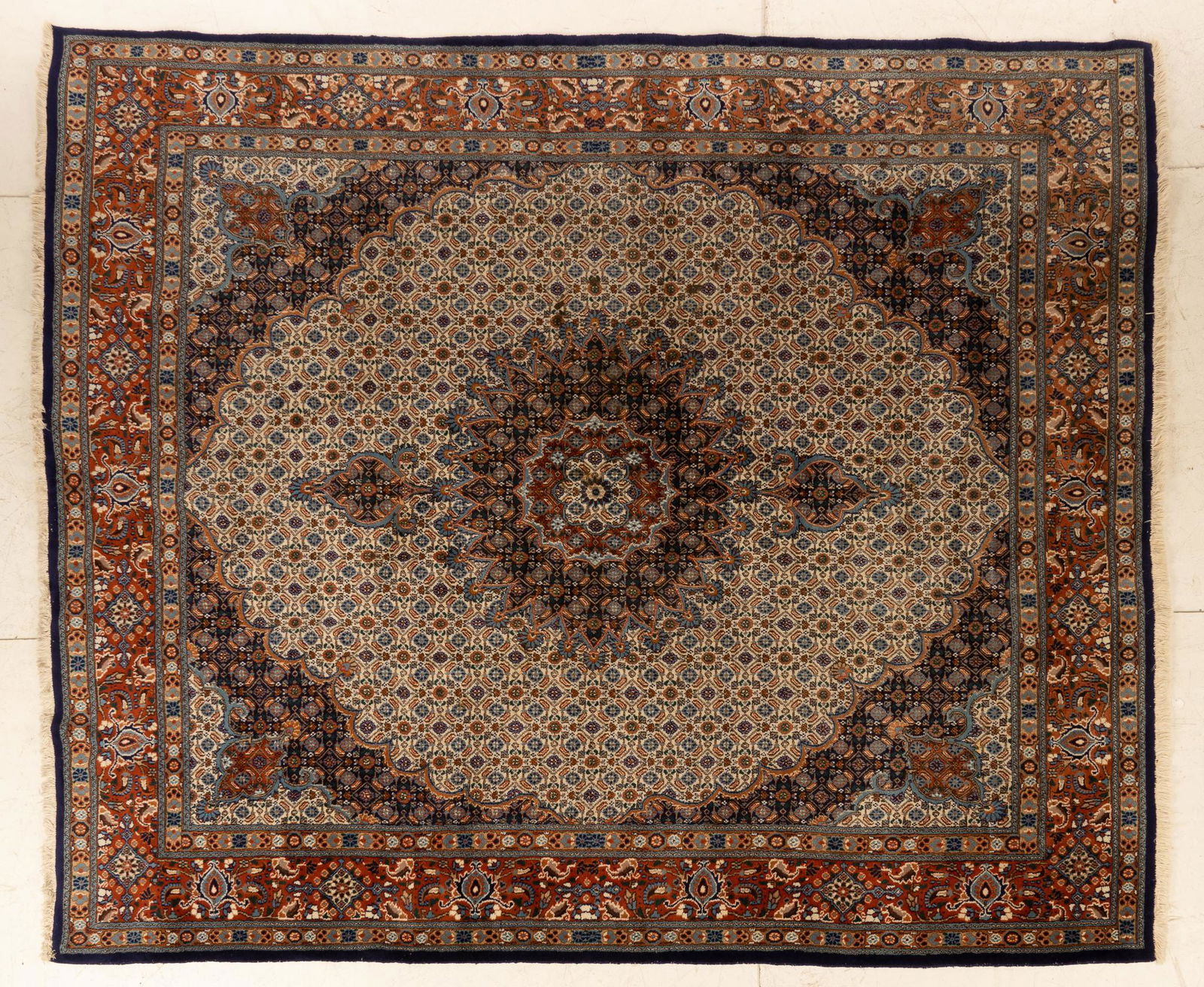 Hand- Made Nain Style Estate Rug, 9'10" x 8' (1 of 3)