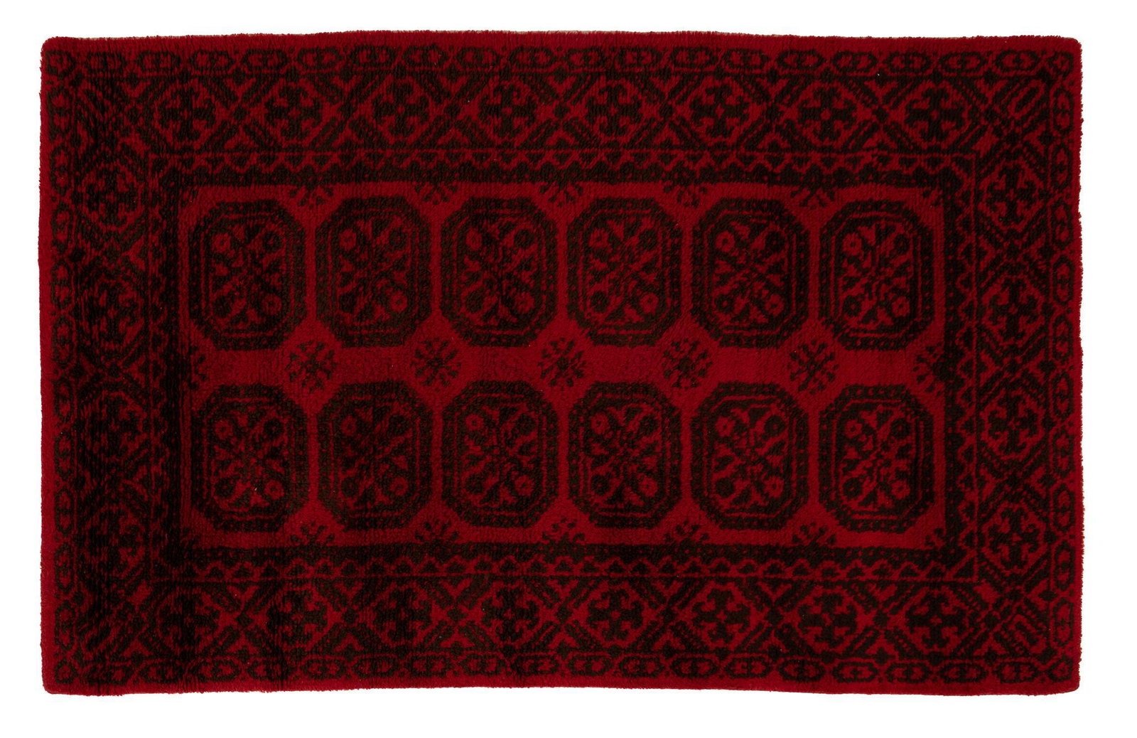 Hand-Made Afghan Style Estate Rug , 6'7" x 4'1": Hand-made Afghan style estate rug 6'7" x 4'1" We happily provide seamless shipping services on everything we sell. Please email us at shipping@vogtauction.com or call 210-971-5750 for more information