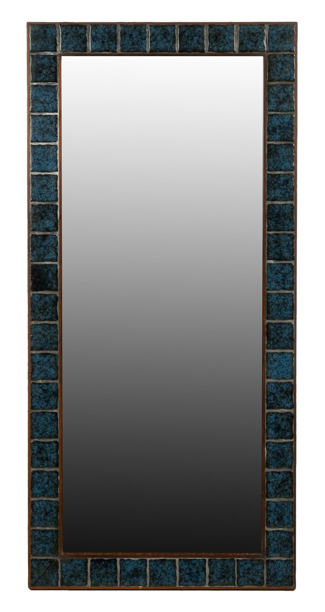 Danish Mid-Century Tiled Wall Mirror (1 of 3)