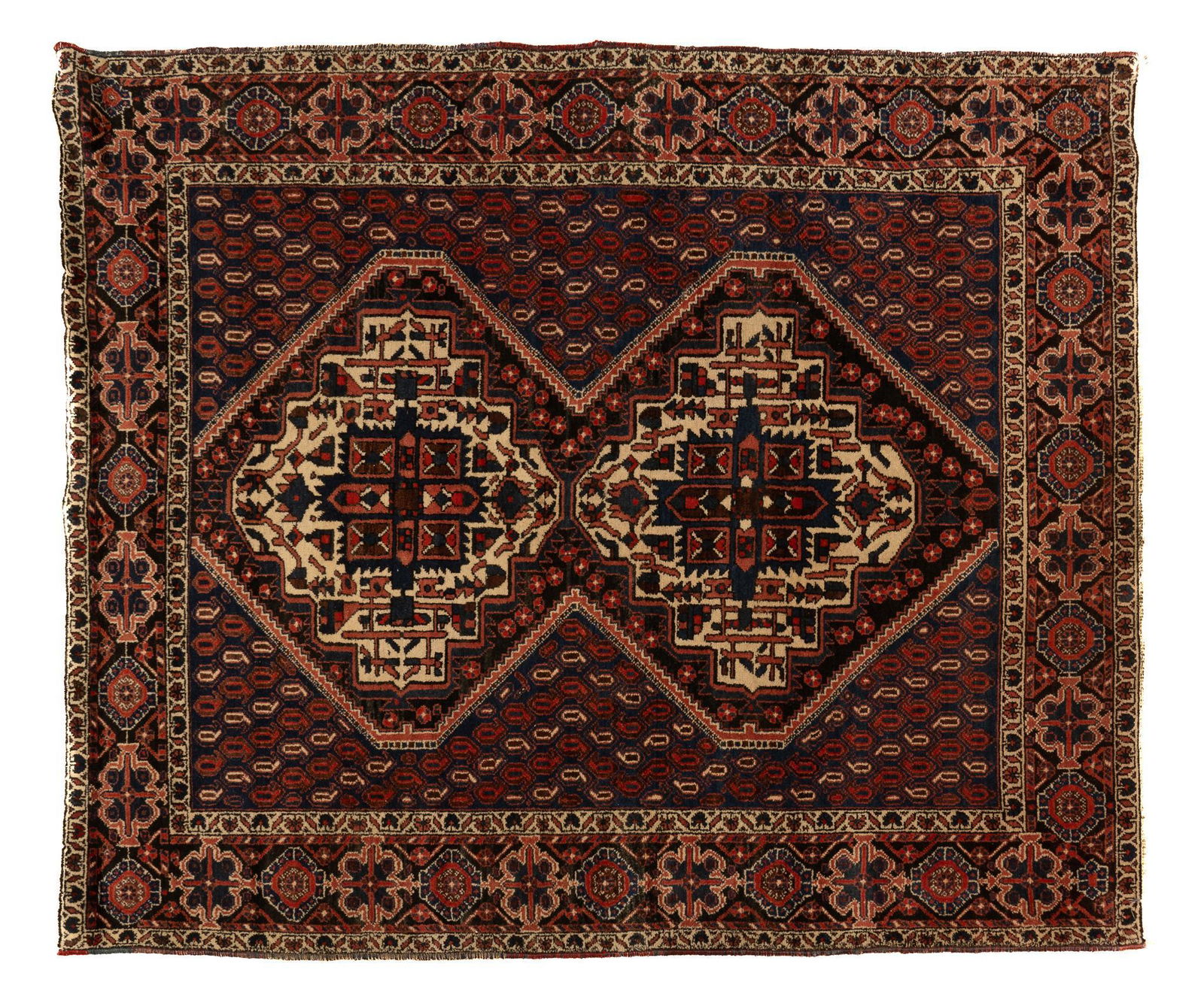 Hand-Made Baluch Style Estate Rug, 5'4" x 4'4" (1 of 3)