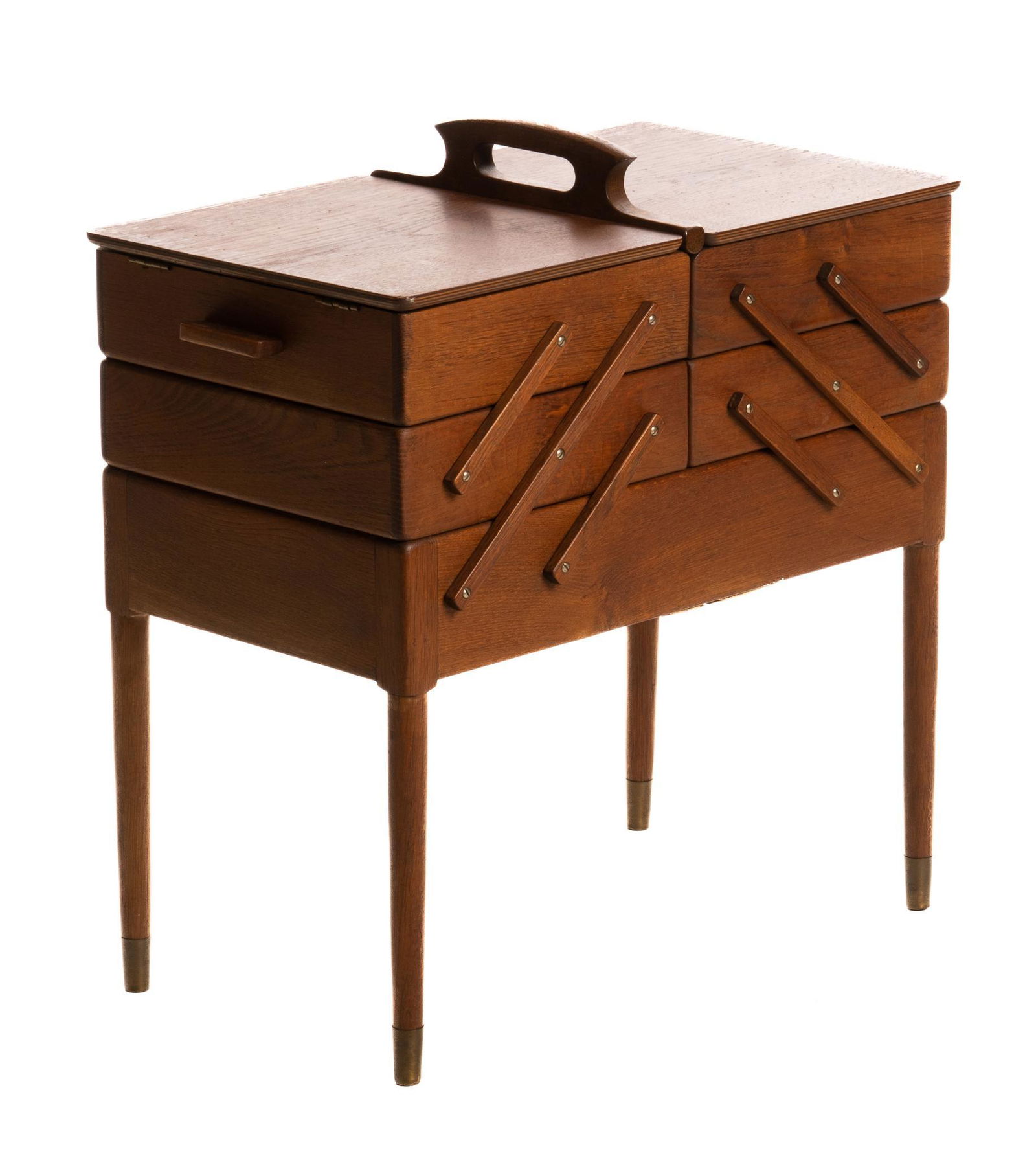 Mid-Century Expanding Accordion Style Sewing Box (1 of 8)