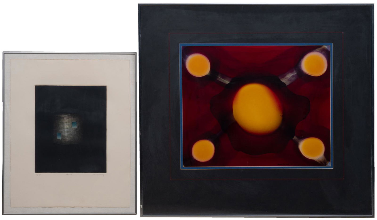Michael M. Pilie, "Suns No.1" & K.B. Hruf, "House" , Pair of Prints (2) (1 of 12)