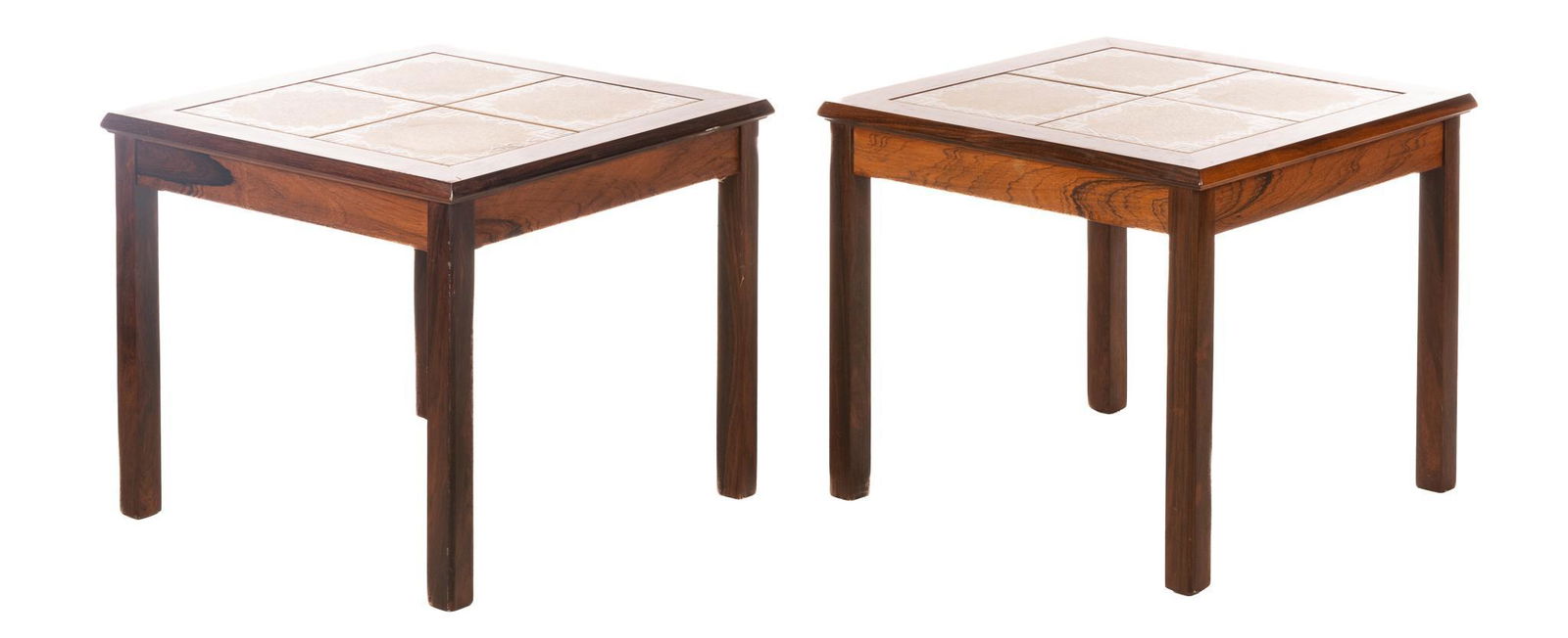 Pair of Danish Mid-Century Tile Top Side Tables (1 of 4)