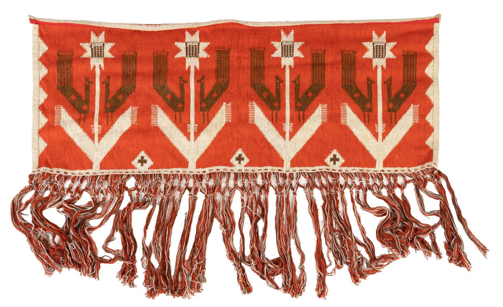 Han-Made Kilim Tapestry, 3'2" x 4'9": Hand-made Kilim tapestry 3'2" x 4'9" We happily provide seamless shipping services on everything we sell. Please email us at shipping@vogtauction.com or call 210-971-5750 for more information.