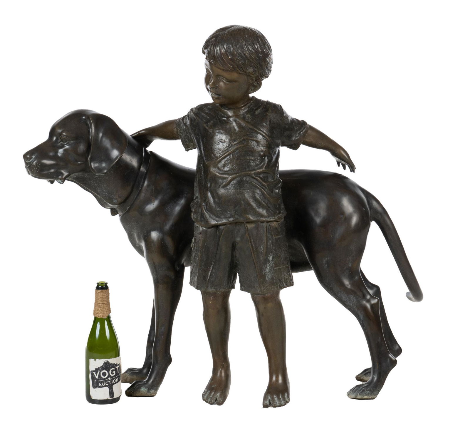 Boy and Dog Bronze Statue (1 of 4)