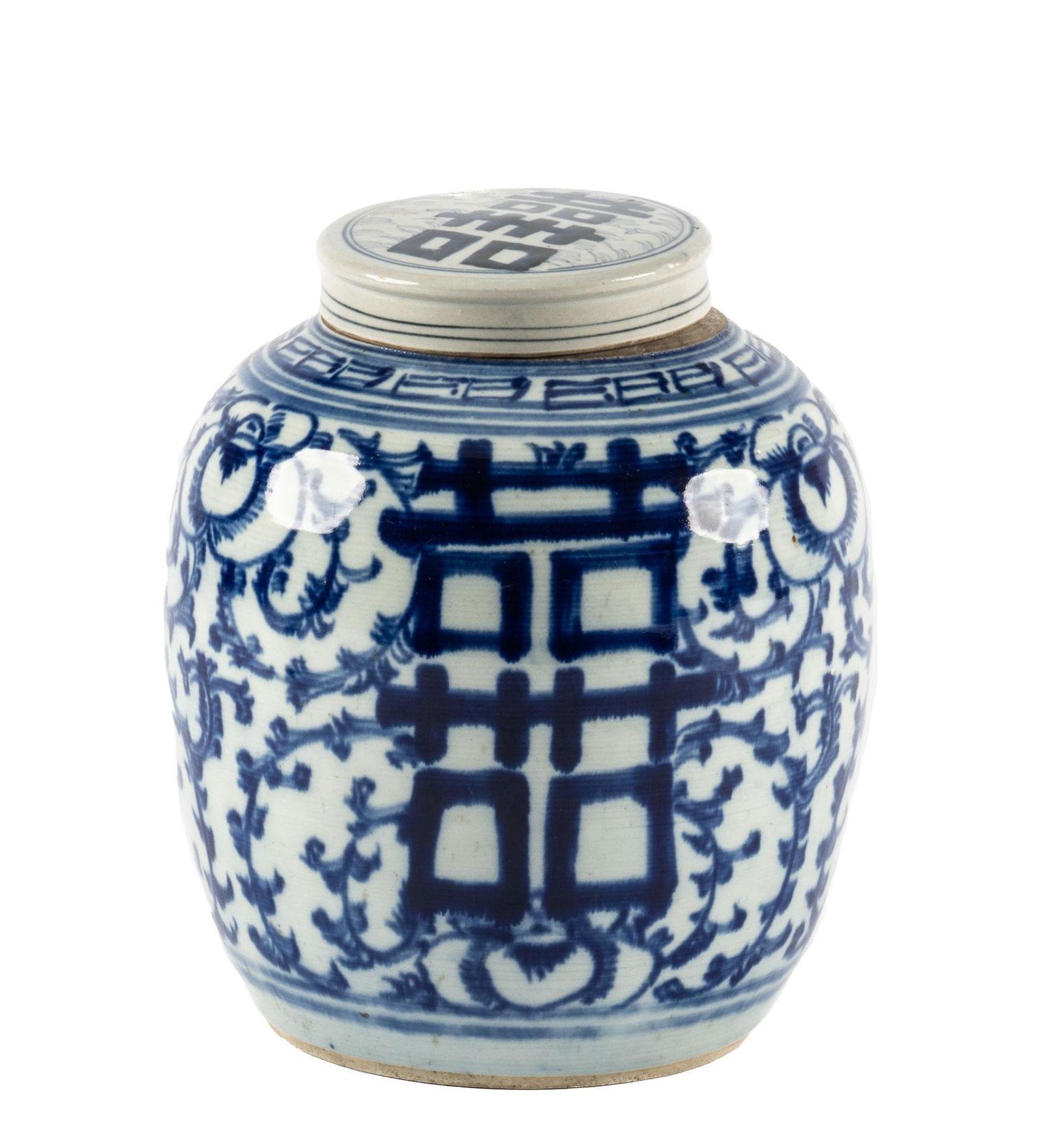 Chinese Double Happiness Porcelain Jar (1 of 4)
