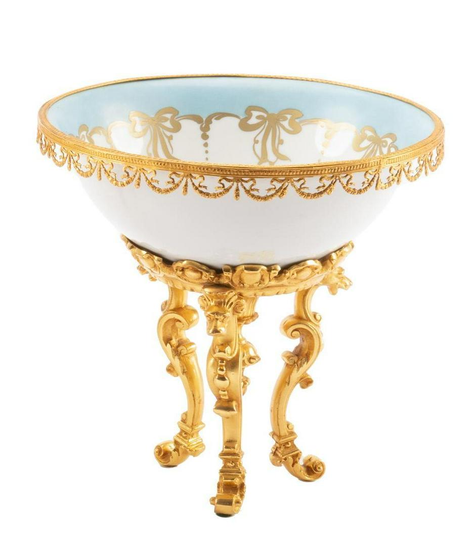 Hand-Painted Sevres-Style Porcelain Bowl (1 of 5)