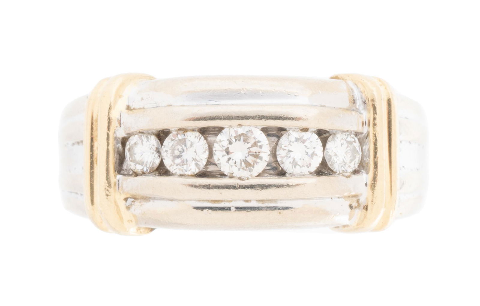 Diamond 14k White Gold Men's Ring (1 of 3)