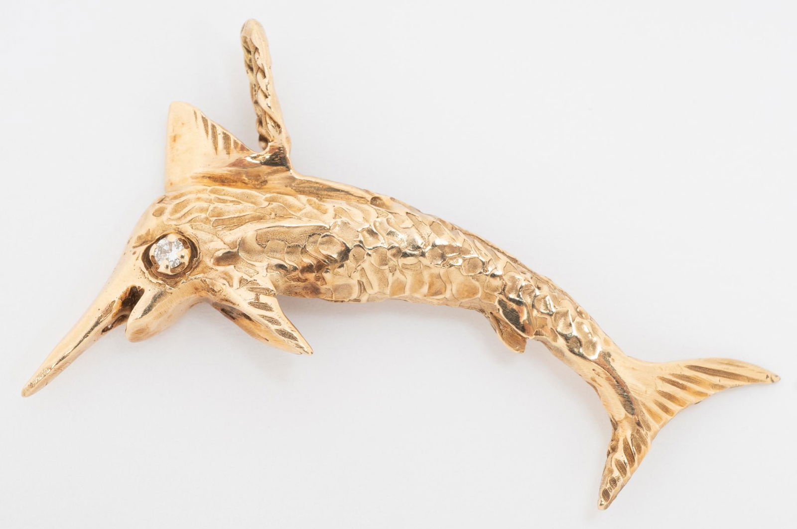 Swordfish 14k Gold Diamond Pendant (1 of 2)