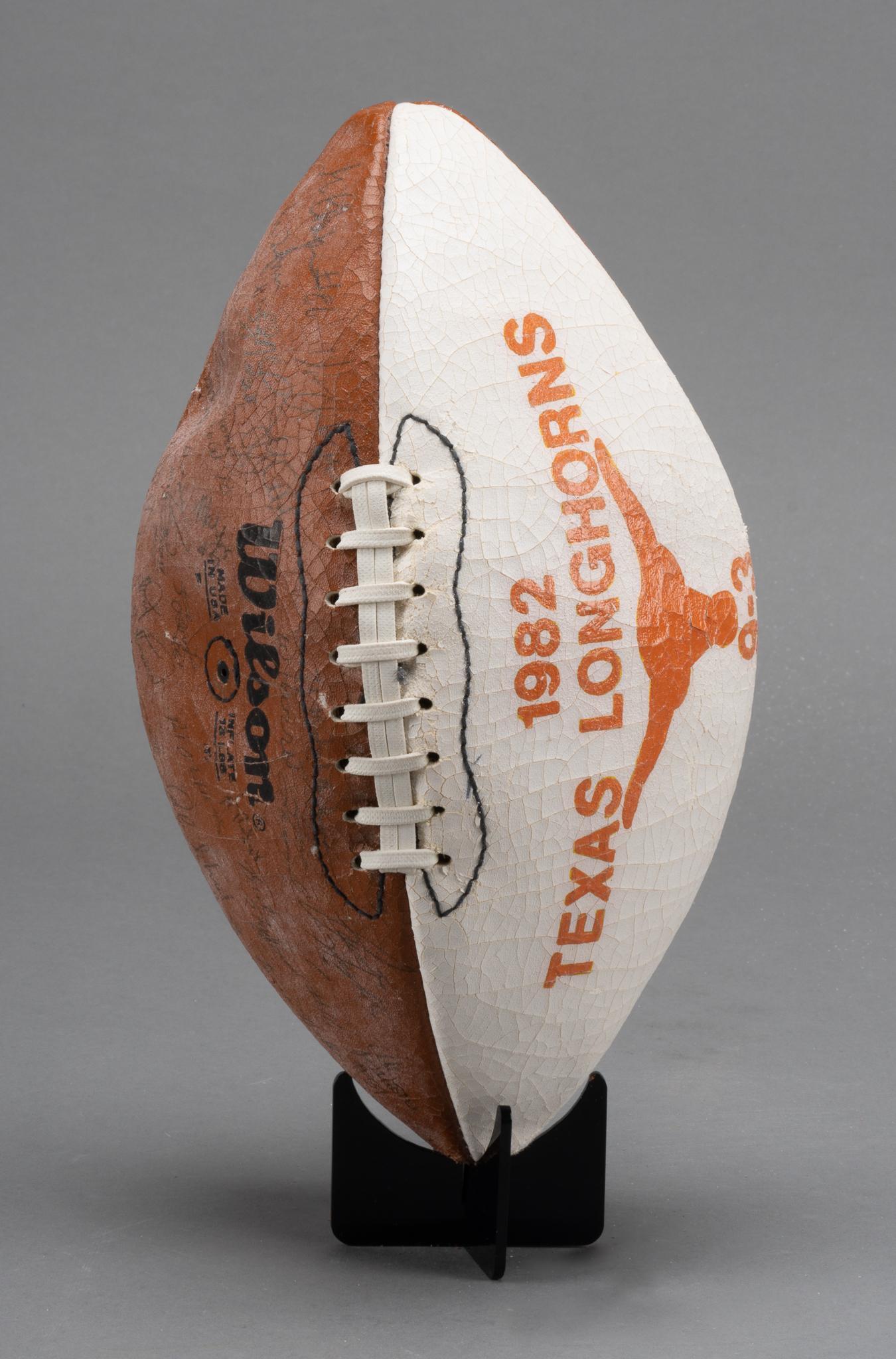 1982 Texas Longhorn Team Signed Wilson Football (1 of 10)