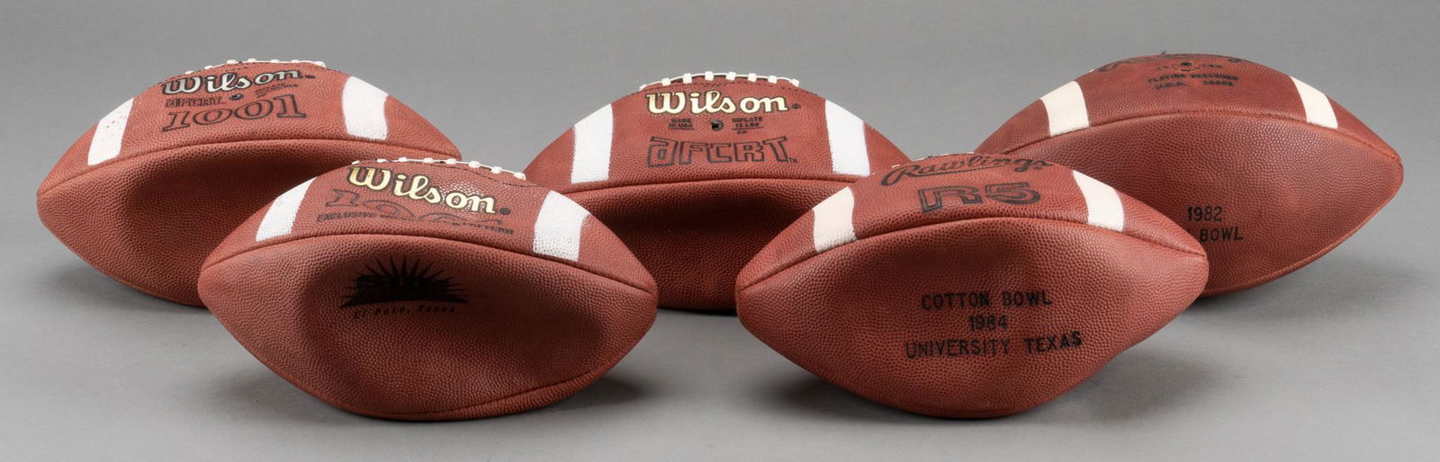 Set of (5) College Bowl Footballs (1 of 11)
