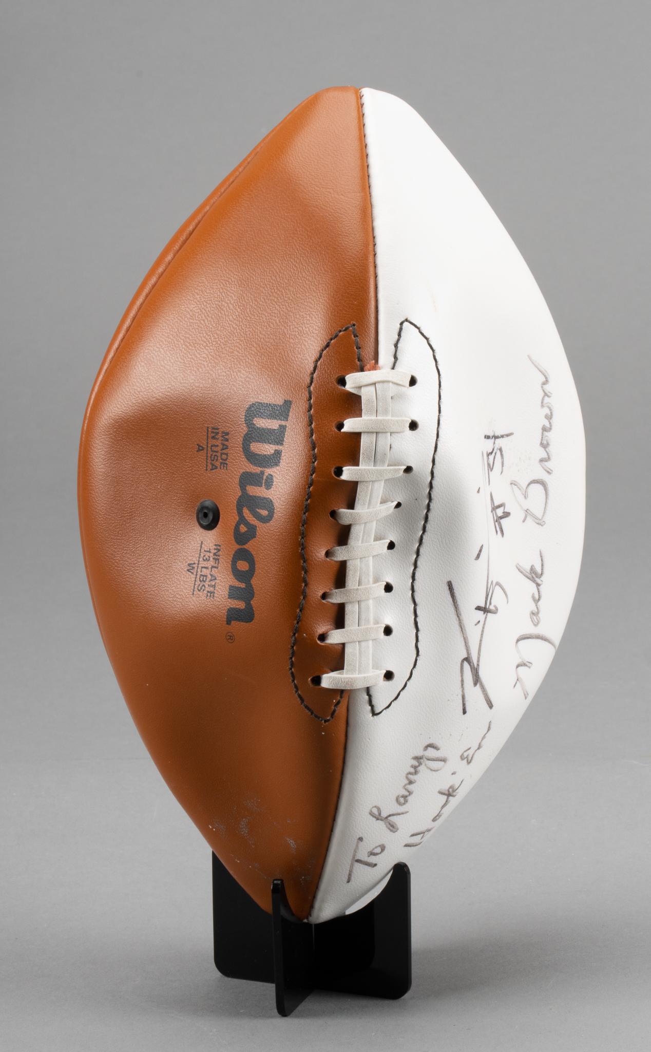 Mack Brown and Ricky Williams Signed Wilson Football (1 of 8)