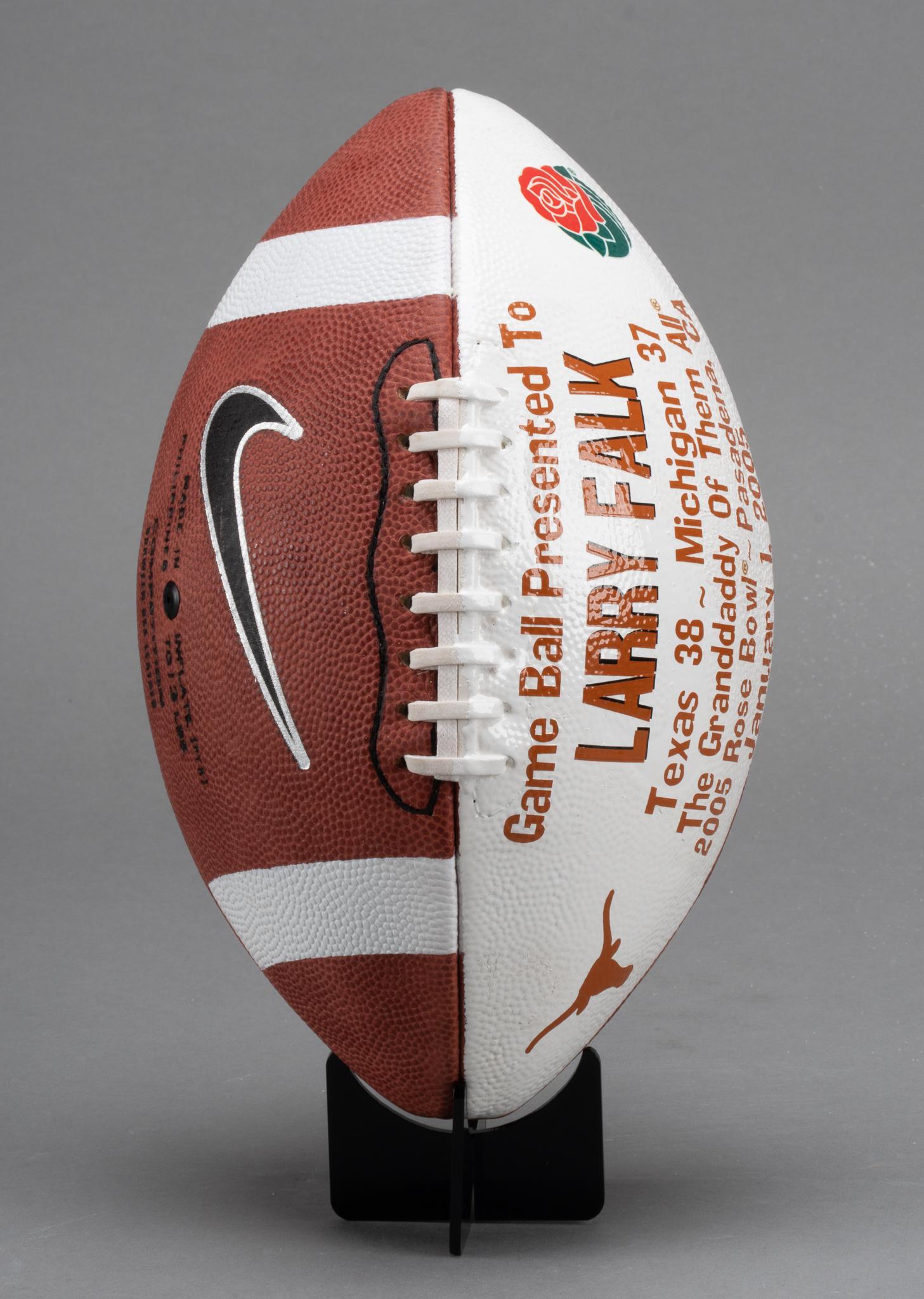 Nike Presentation Football to Larry Falk for the 2005 Rose Bowl Game (1 of 5)