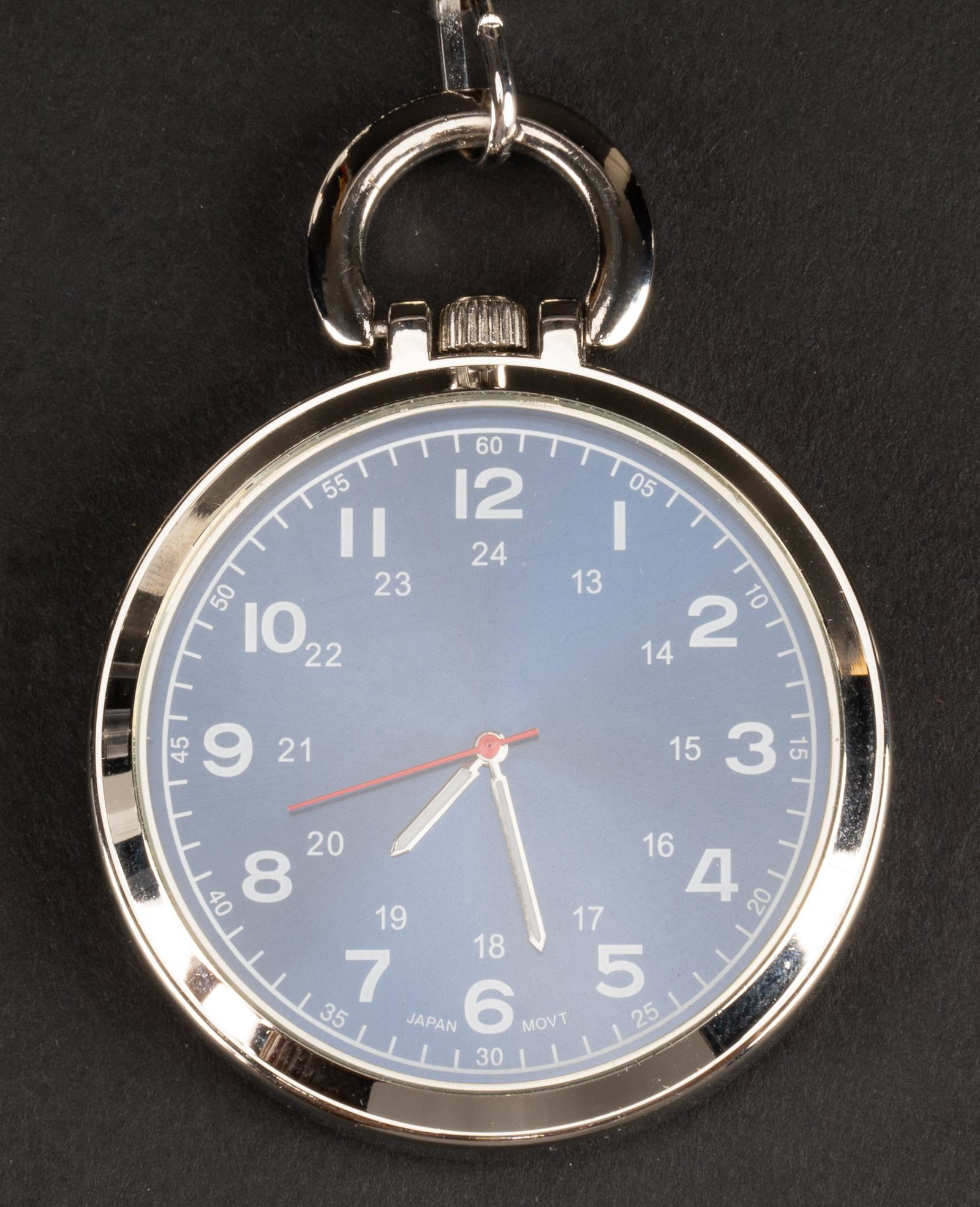 2010 Rose Bowl University of Texas Championship Watch: Official issue 2010 Rose Bowl College Football National Championship Game, University of Texas Longhorns versus Alabama Crimson Tide, stainless California Highway Patrol pocket watch; new old stock. C