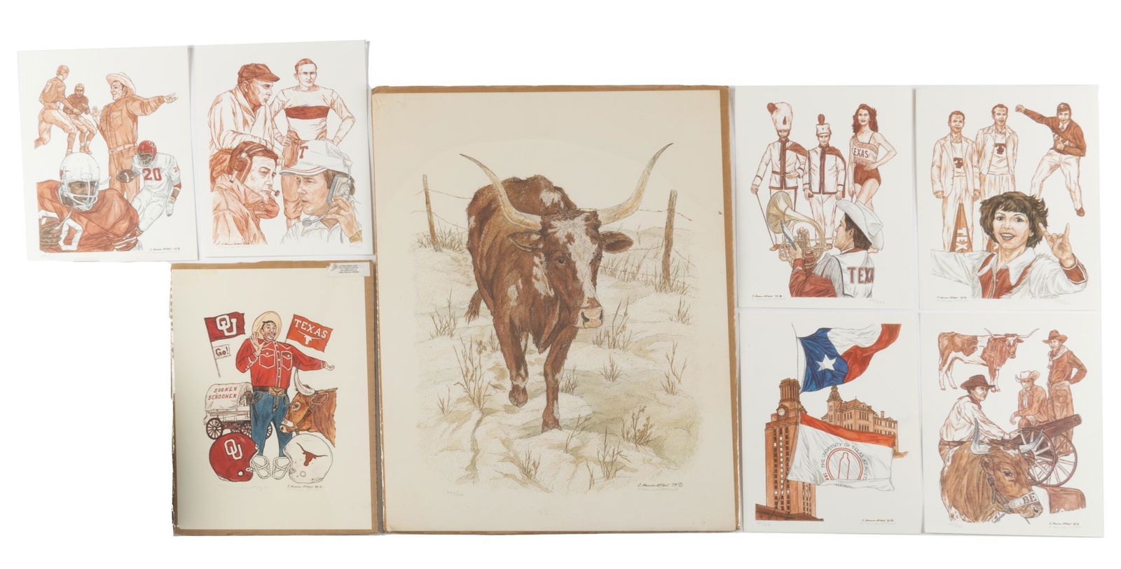 Set of 8 Cathy Munson McNeil Signed Prints (1 of 12)