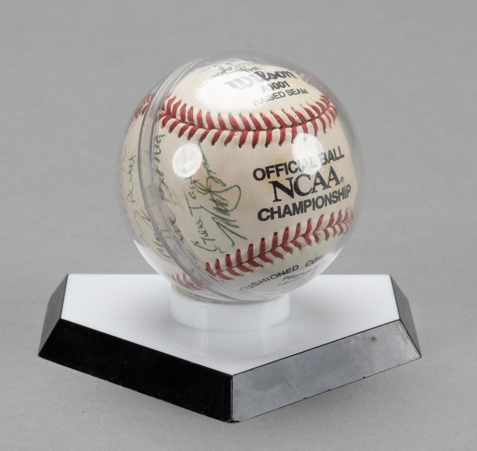 1989 College Baseball World Series Wilson Ball Signed by the University of Texas Team. (1 of 5)