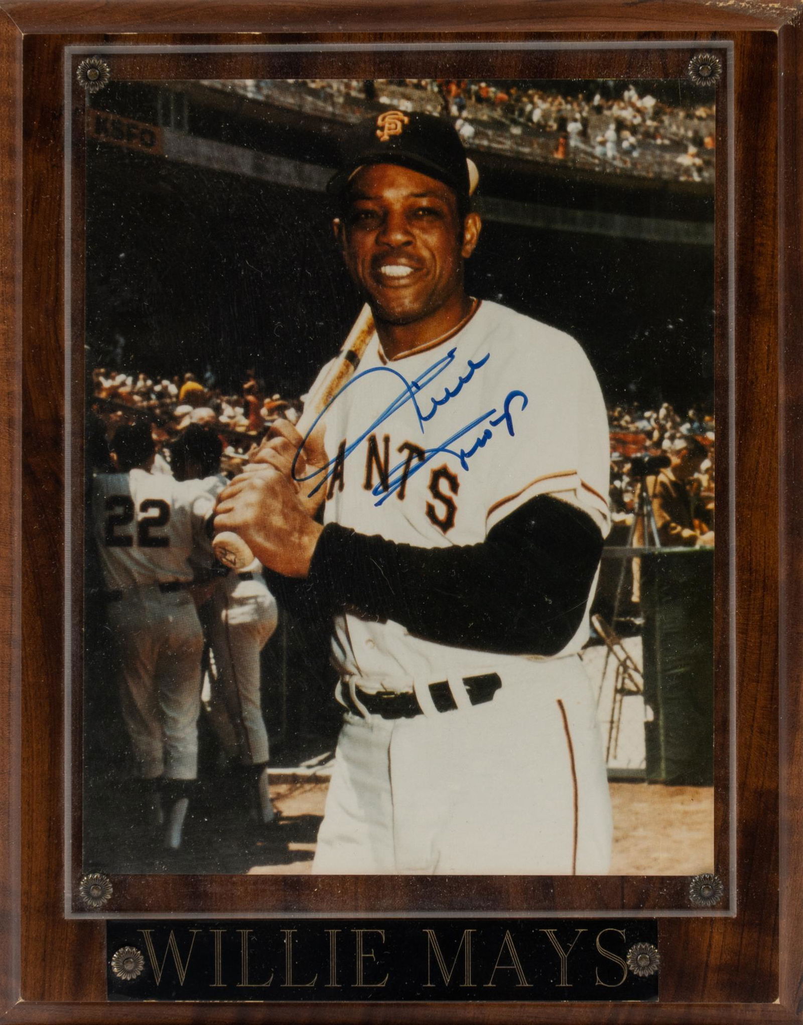 Signed and Framed Willie Mays Photo (1 of 5)