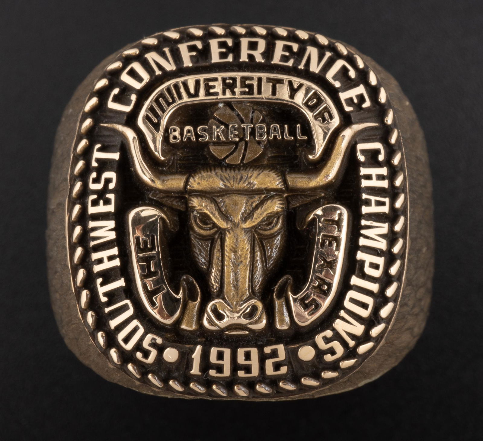 1992 SWC Championship College Basketball 10k Gold Ring (1 of 6)