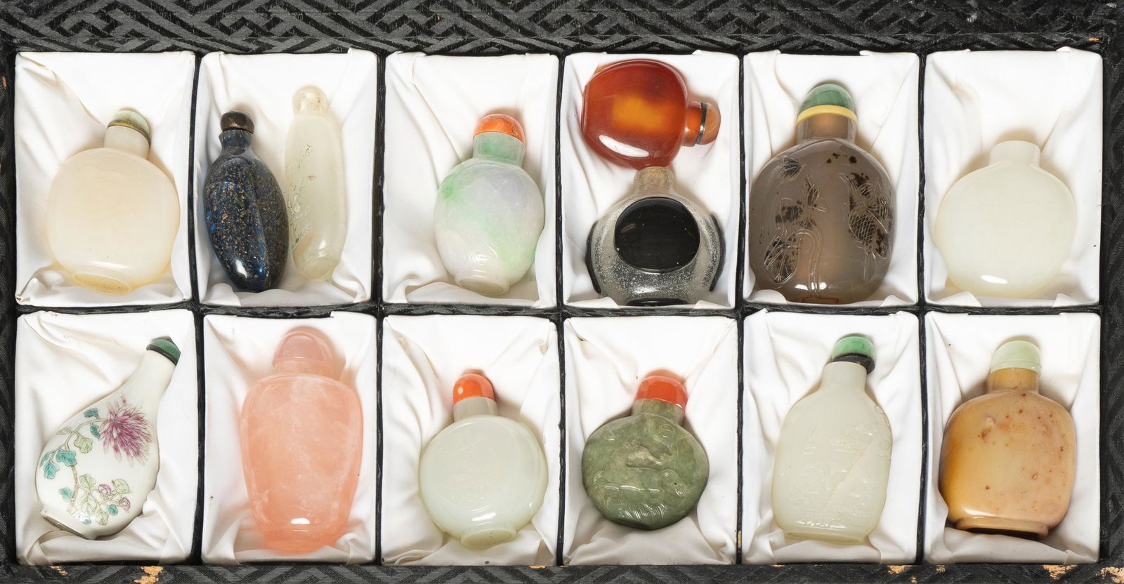Collection of Asian Hardstone Snuff Bottles (1 of 8)