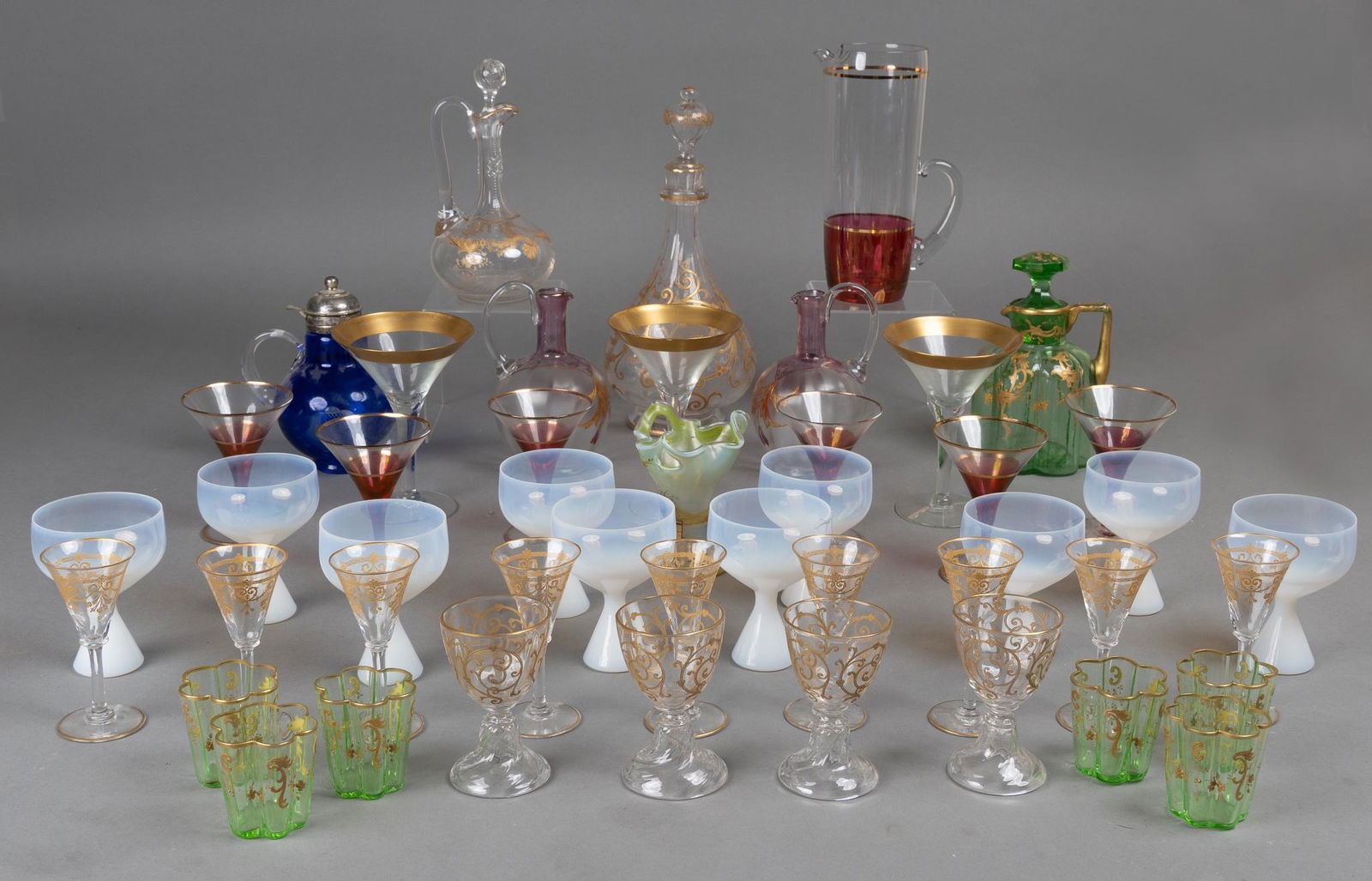 Collection of Vintage Colored Glassware (1 of 8)