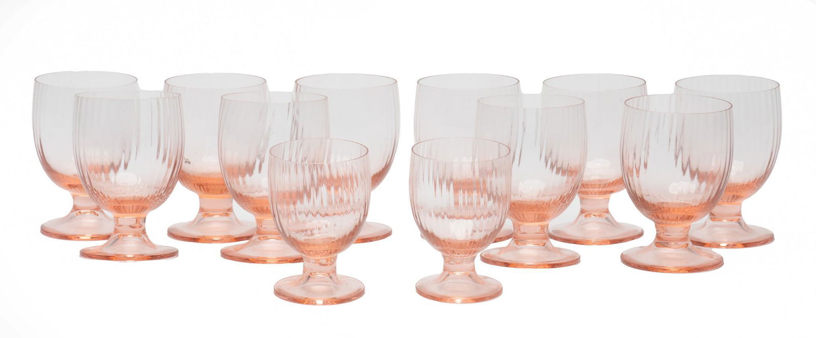 Set of (12) Rose Glass Stemware (1 of 4)