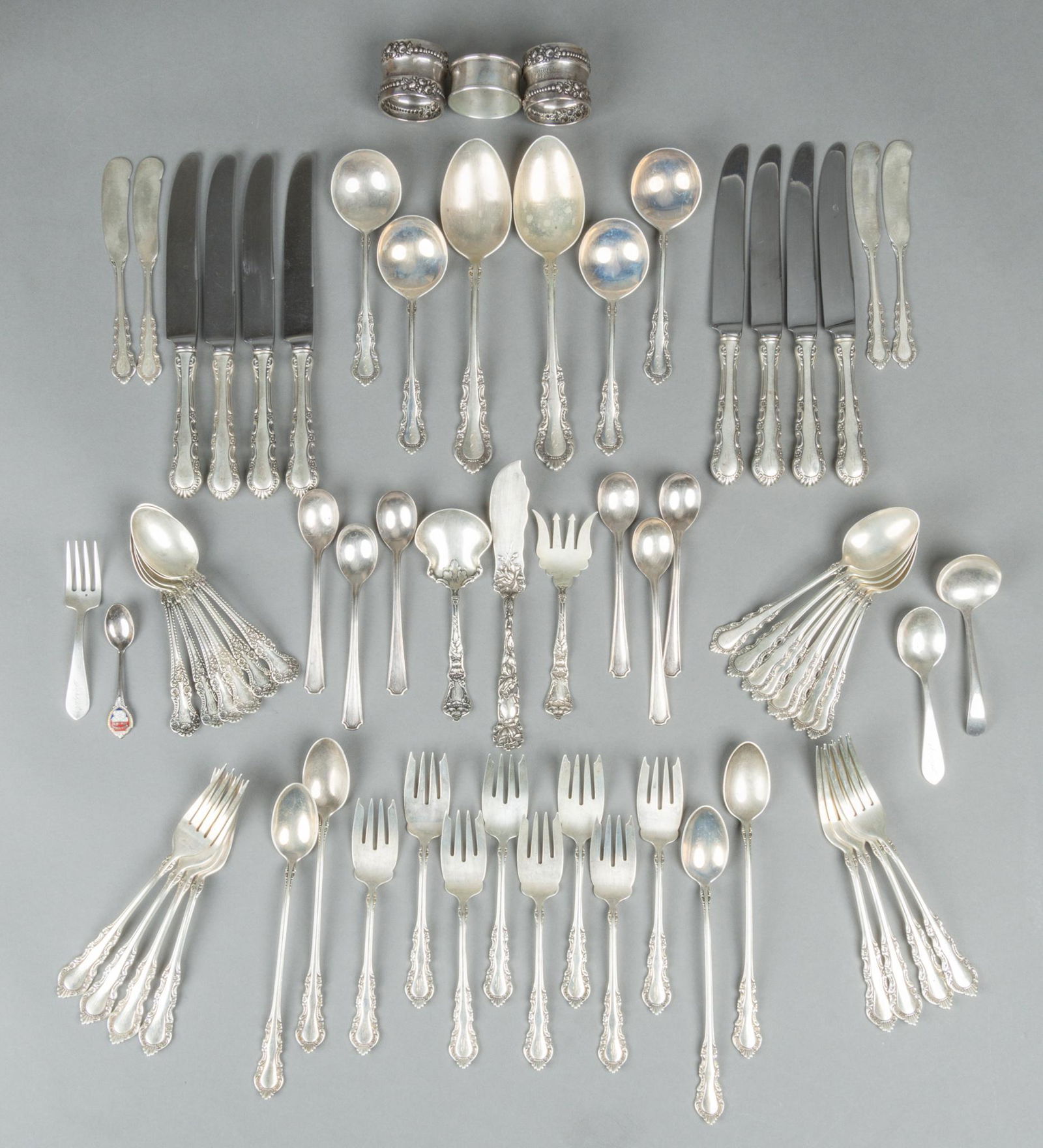 "Georgian Rose" Reed & Barton Sterling Flatware Set (1 of 7)