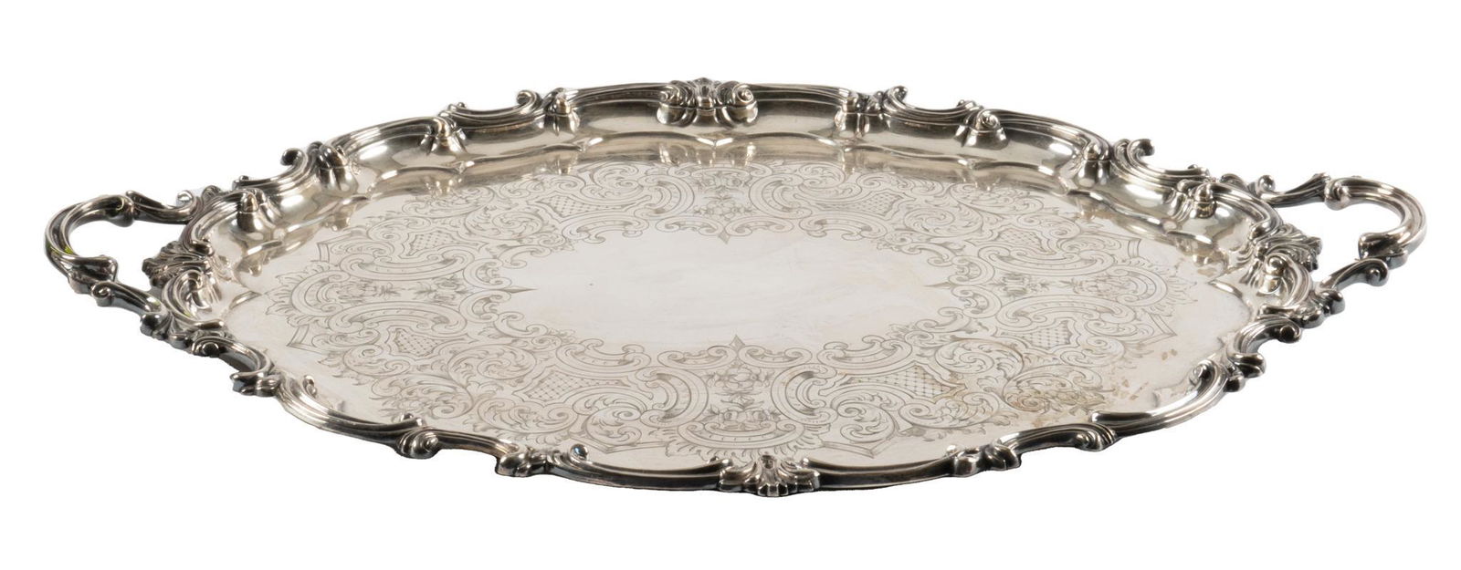 Victorian Silver Serving Platter (1 of 6)