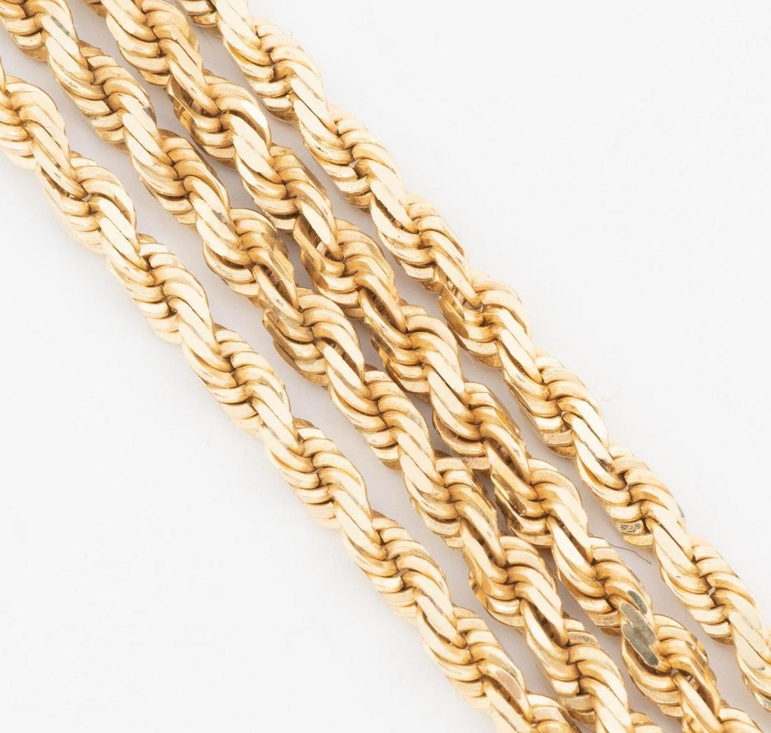 Vintage 14k Gold Rope Chain Necklace (1 of 4)