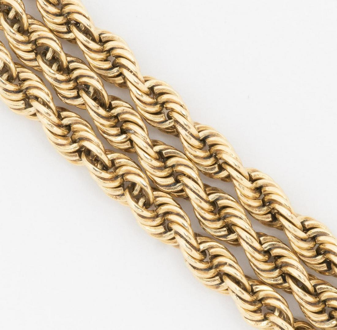 Vintage Rope Chain 14k Gold Bracelet (1 of 5)