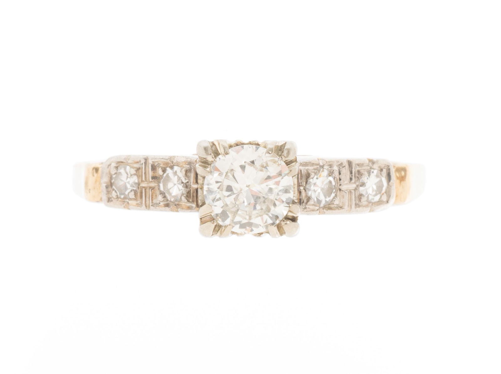 Antique Diamond 14k Gold Engagement Ring (1 of 3)