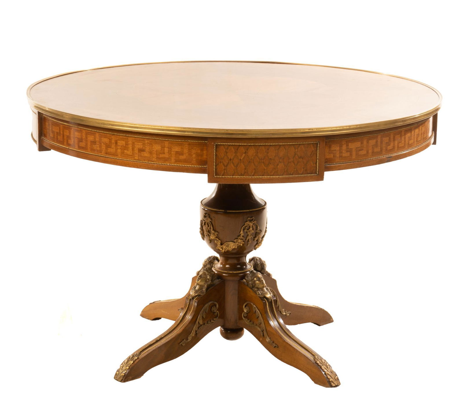 Louis XVI-style Circular Pedestal Dining Table (1 of 5)