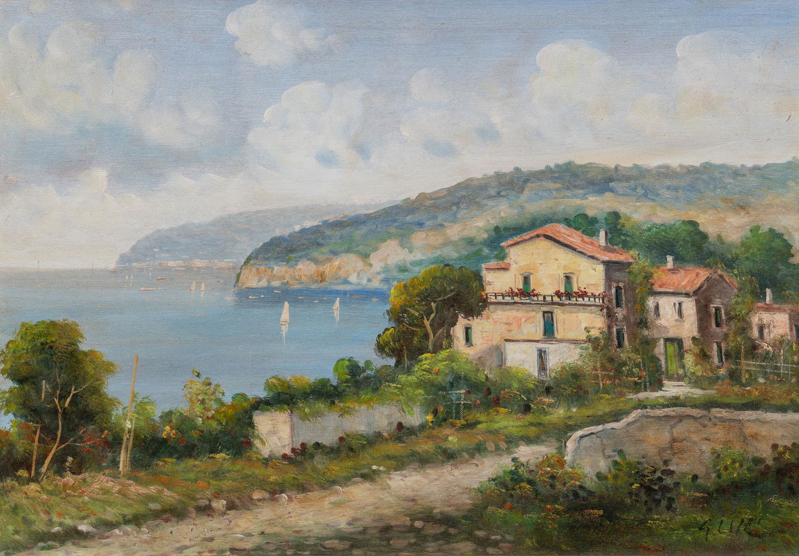 Giuseppe Lippi, (Italian, b. 1948) Italian Coastline (1 of 4)