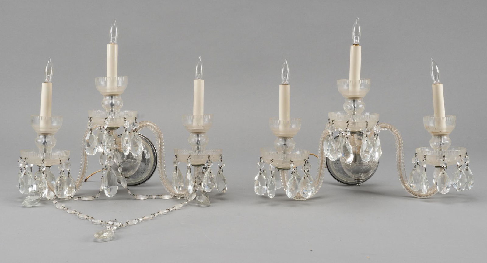 Pair of Crystal Sconce Candelabras (1 of 4)