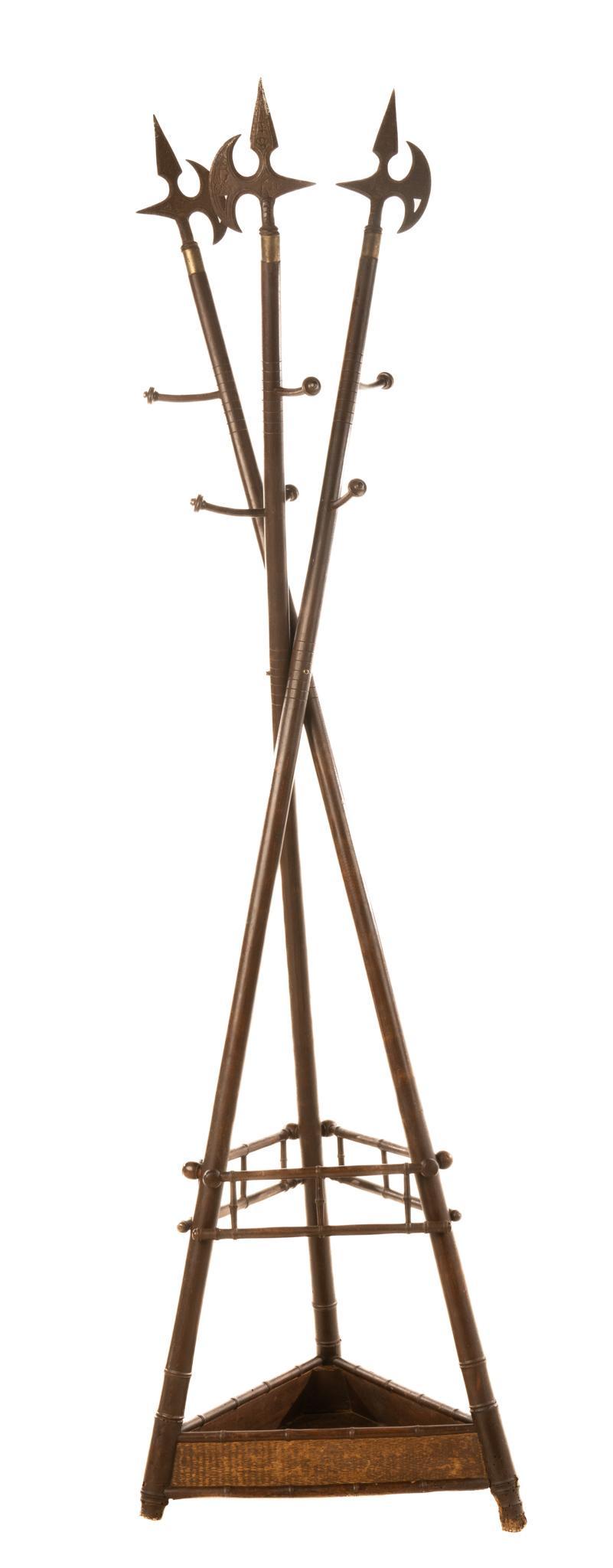Hall Tree: Hall tree, having six hanging hooks and open shelf storage at base, featuring iron accents 89"h x 25"w x 25"d We happily provide seamless shipping services on everything we sell. Please em