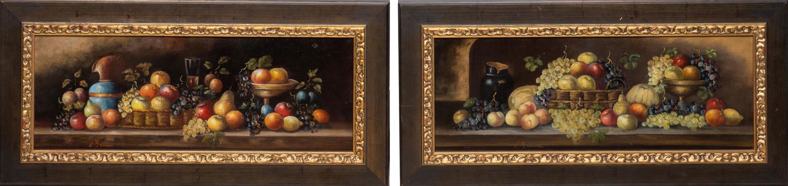 Pair of Decorative Fruit Still Life Panels (2) (1 of 8)