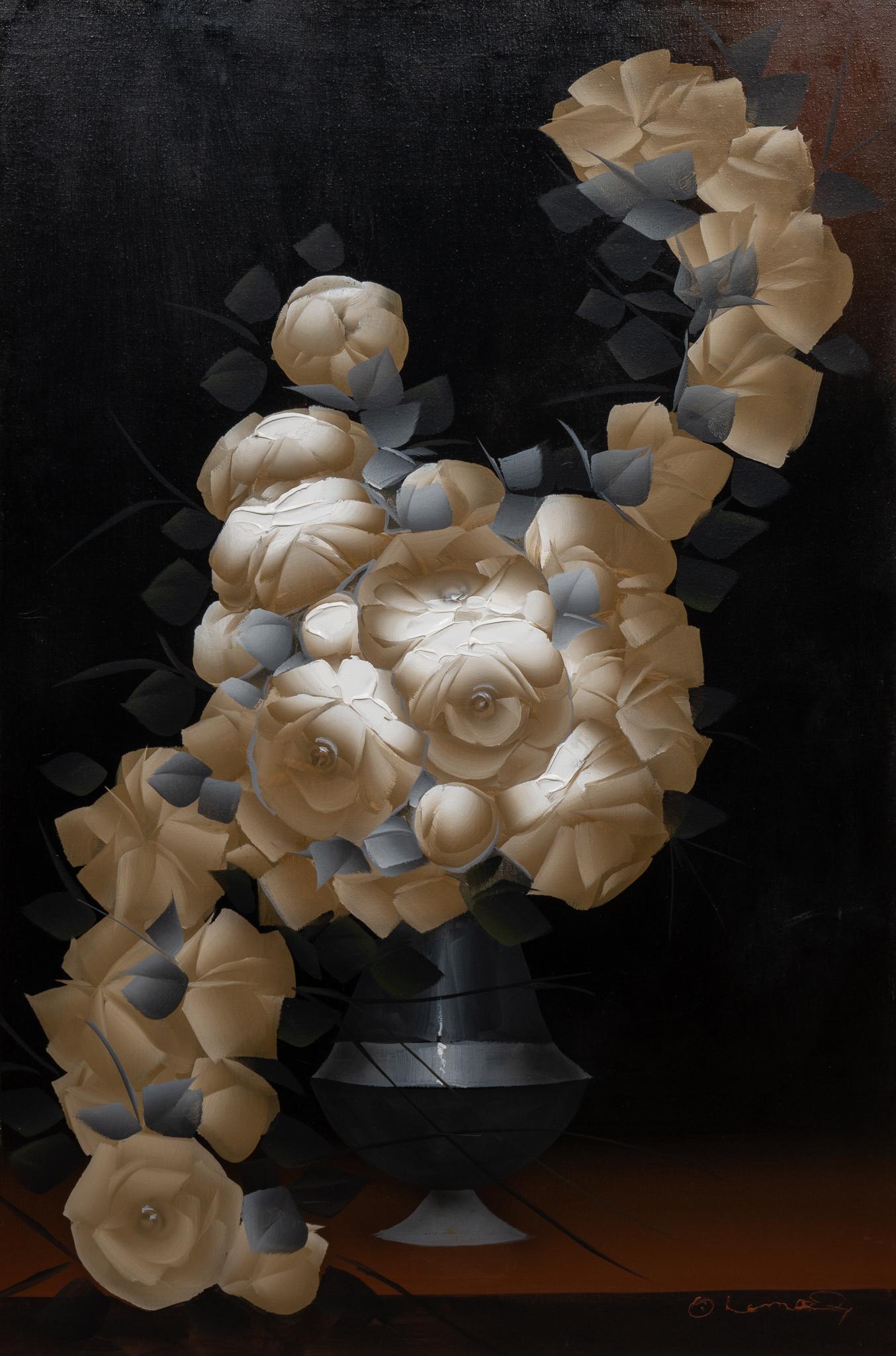 Louiz Carlos Coelho (Spanish, 1935-2006), Floral Still Life: Louiz Carlos Coelho (Spanish, 1935-2006), floral still life, oil on canvas, sight: 36 x 24", frame: 43 x 31" Provenance: The Estate of Mrs.Burton Grossman (San Antonio, Texas) We happily provi