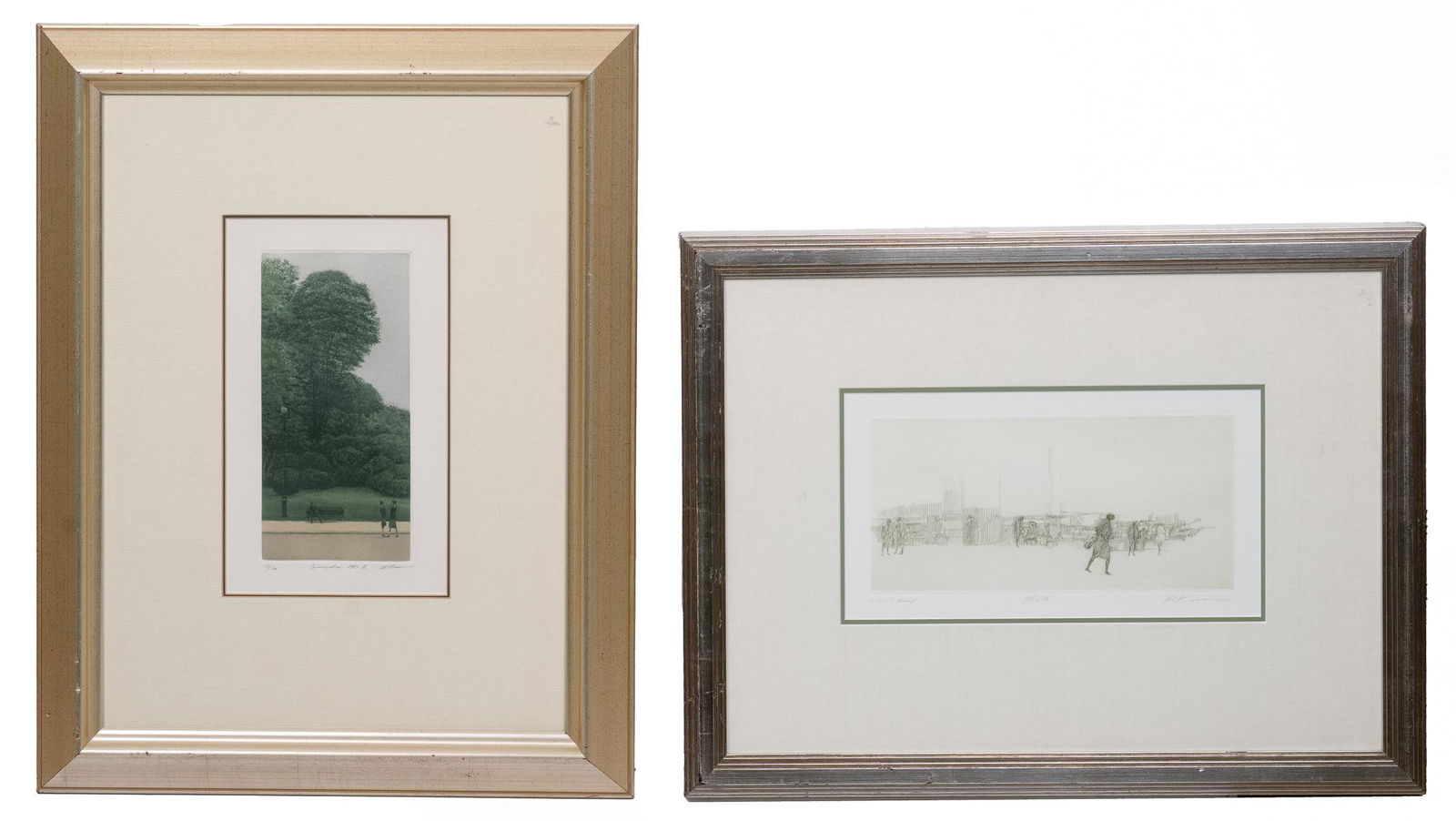 Harold Altman (American/French, 1924-2003), "Walk 1964" & "Conversation 1981 II" (1 of 20)