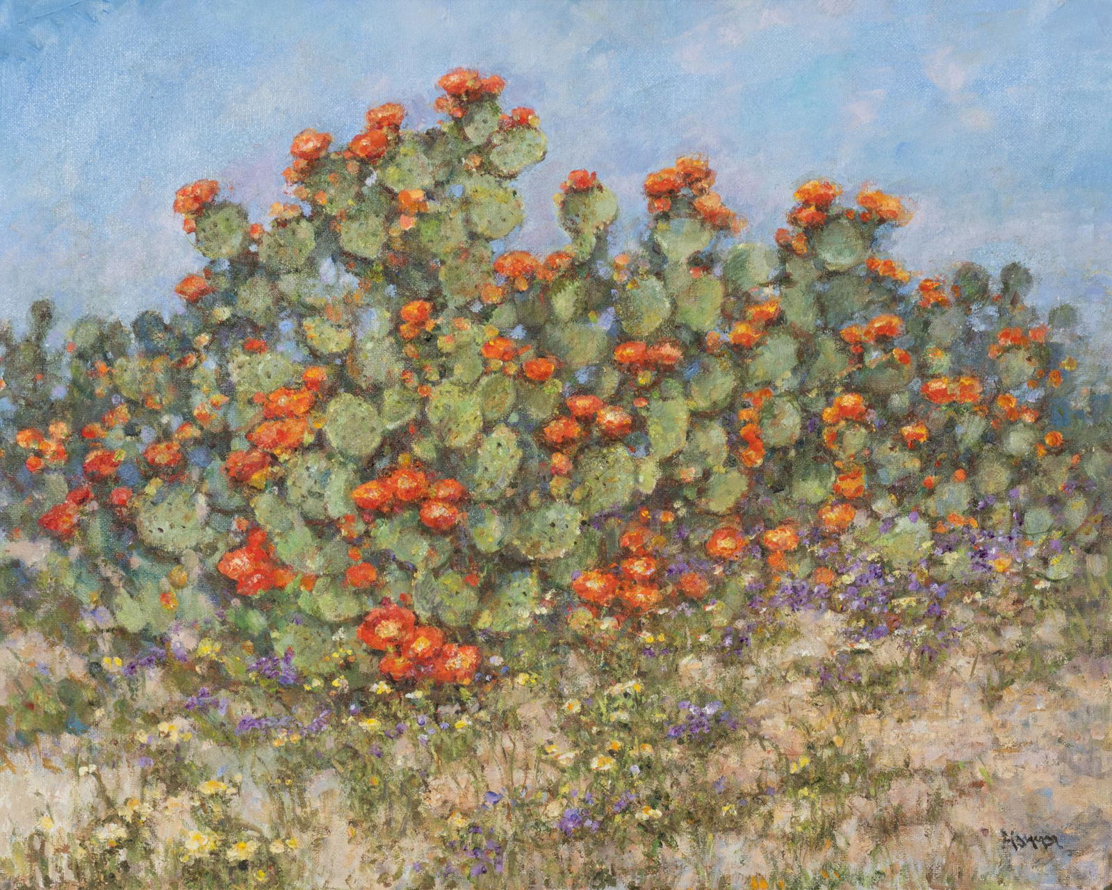 Robert Hamman, Prickly Cactus in Bloom (1 of 4)