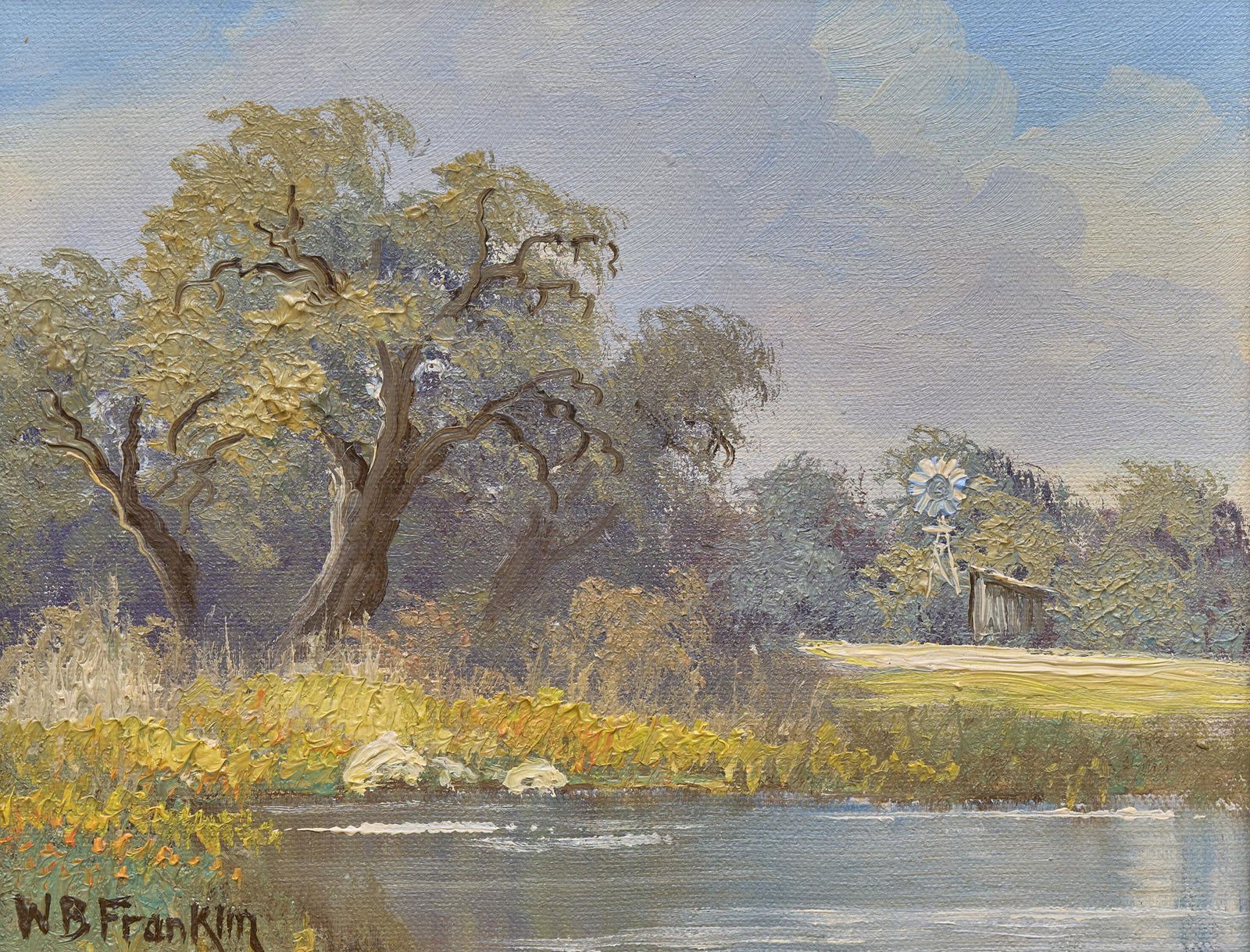 William Buchanan (Dub) Franklin Jr., Hill Country Landscape with Windmill (1 of 4)