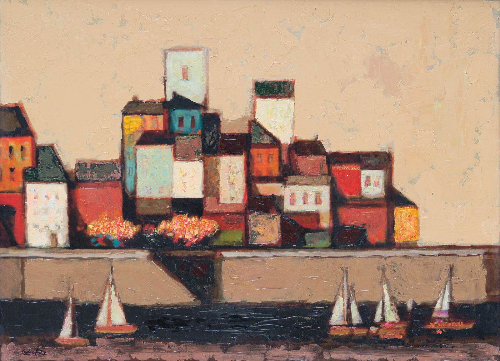 David Pryor Adickes, City Sailboats, 2018 (1 of 4)