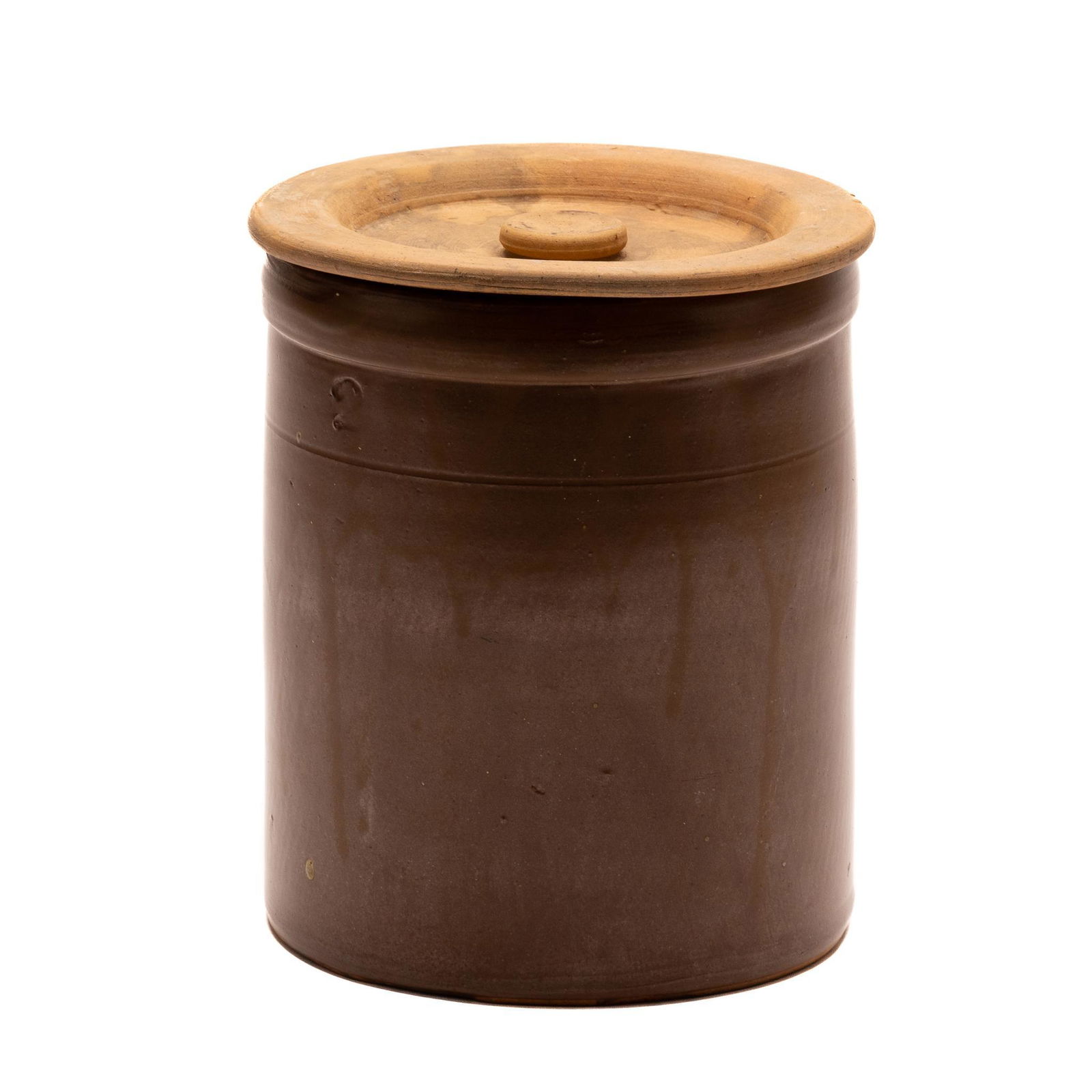 Meyer Pottery, 2 Gallon Lidded Crock (1 of 7)