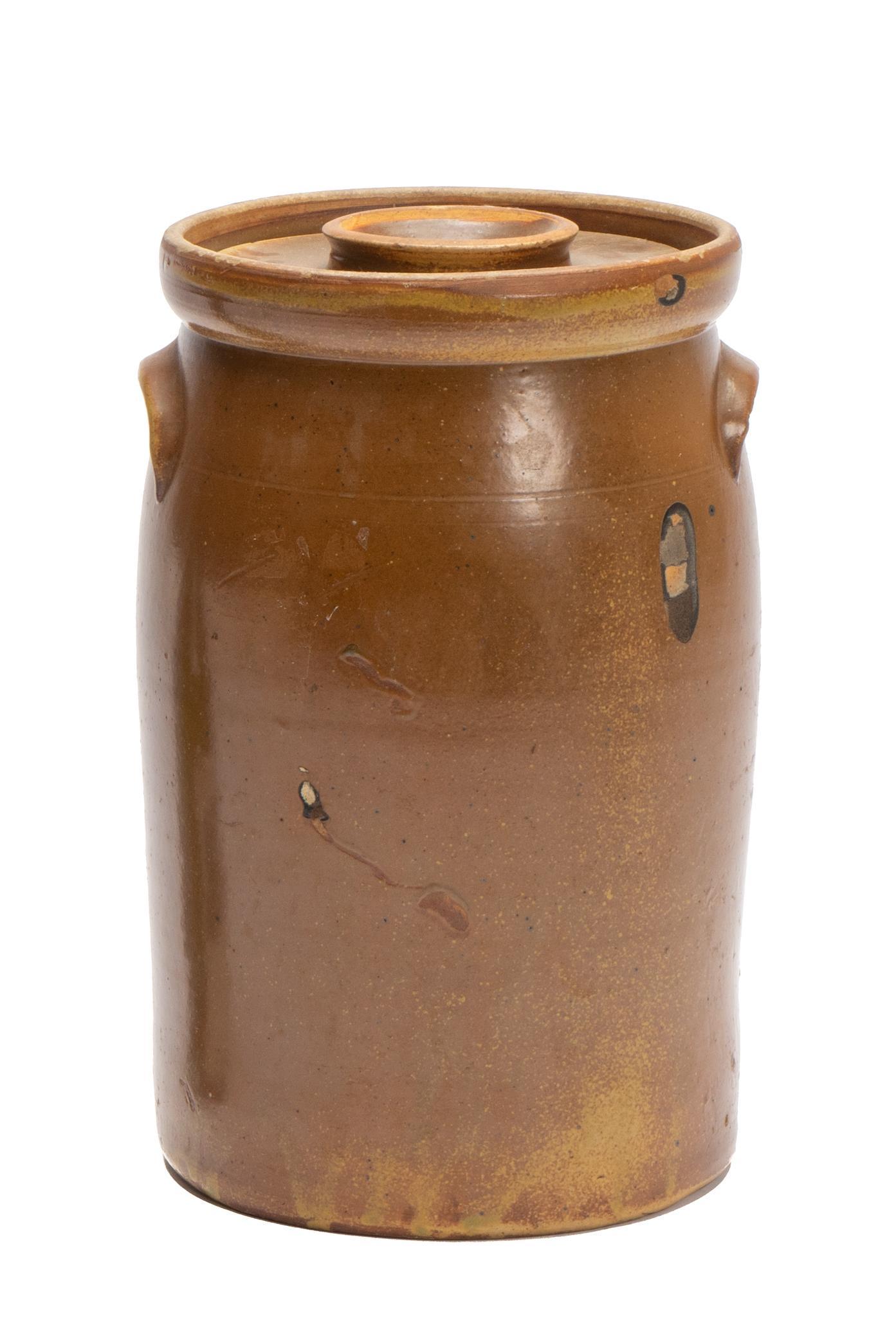 Meyer Pottery, Early Texas Stoneware 3 Gallon Butter Churn (1 of 6)