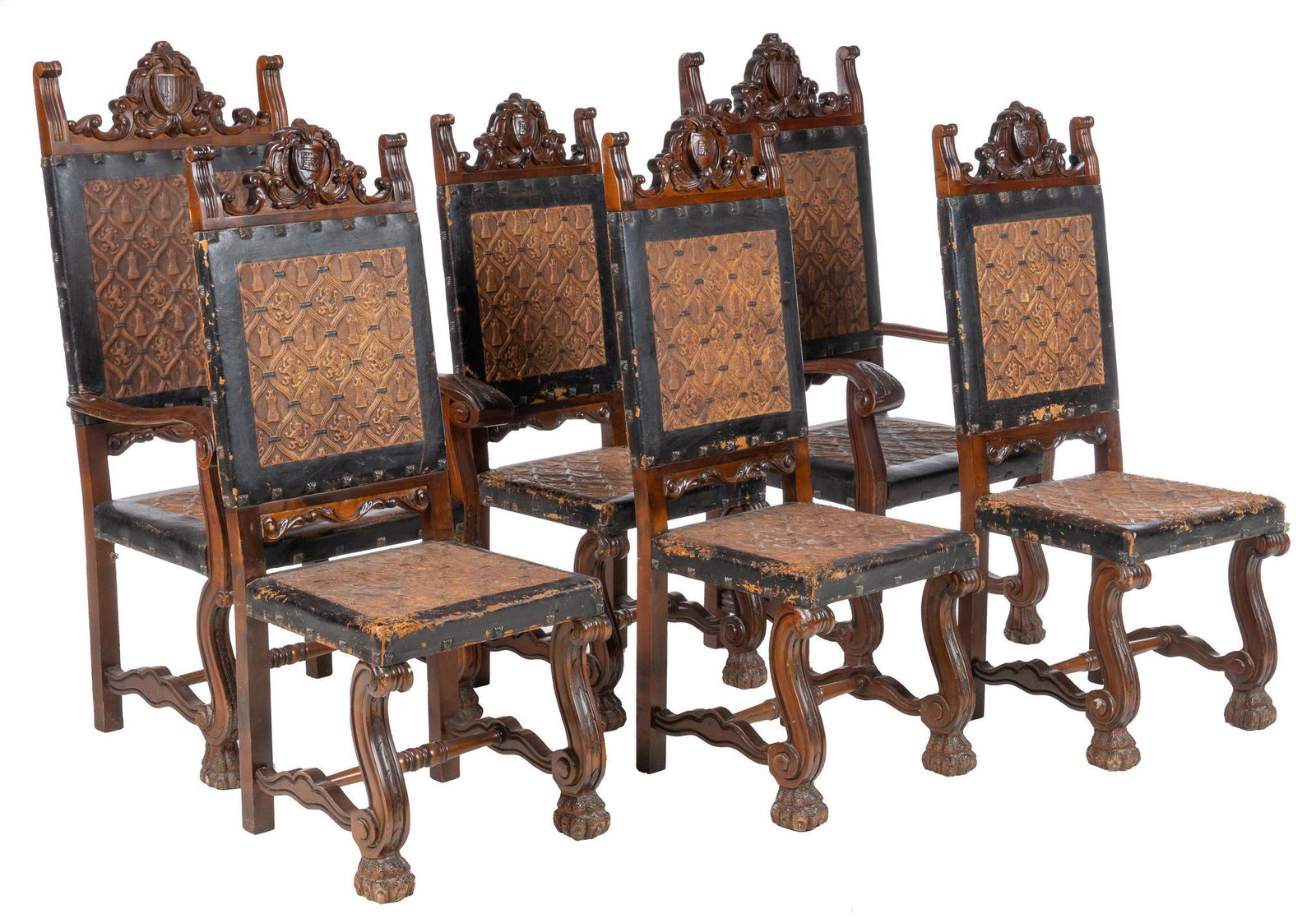 Set of (6) Spanish Renaissance Style Dining Chairs (1 of 11)